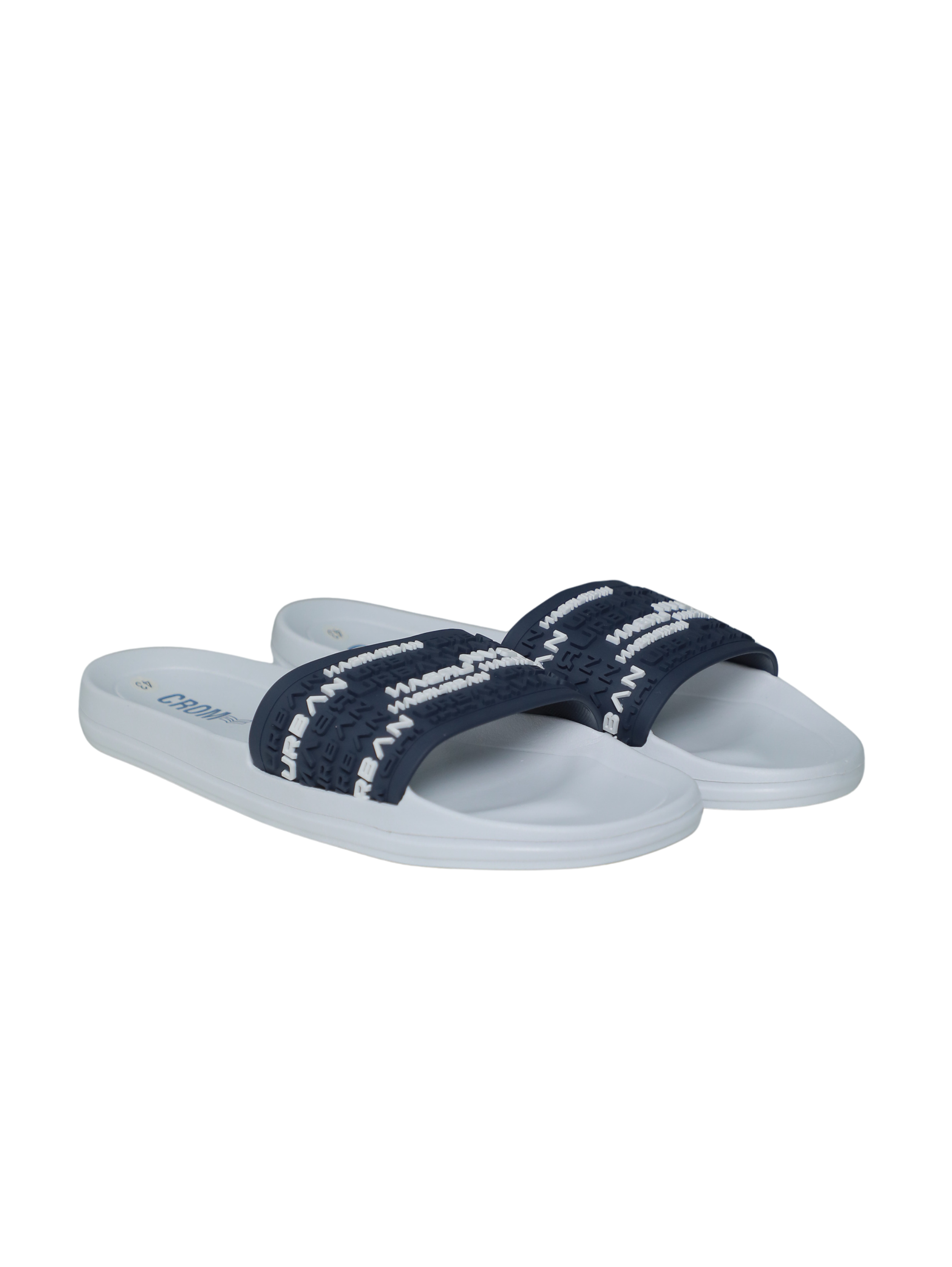 White Open Toe Slip On Slipper
