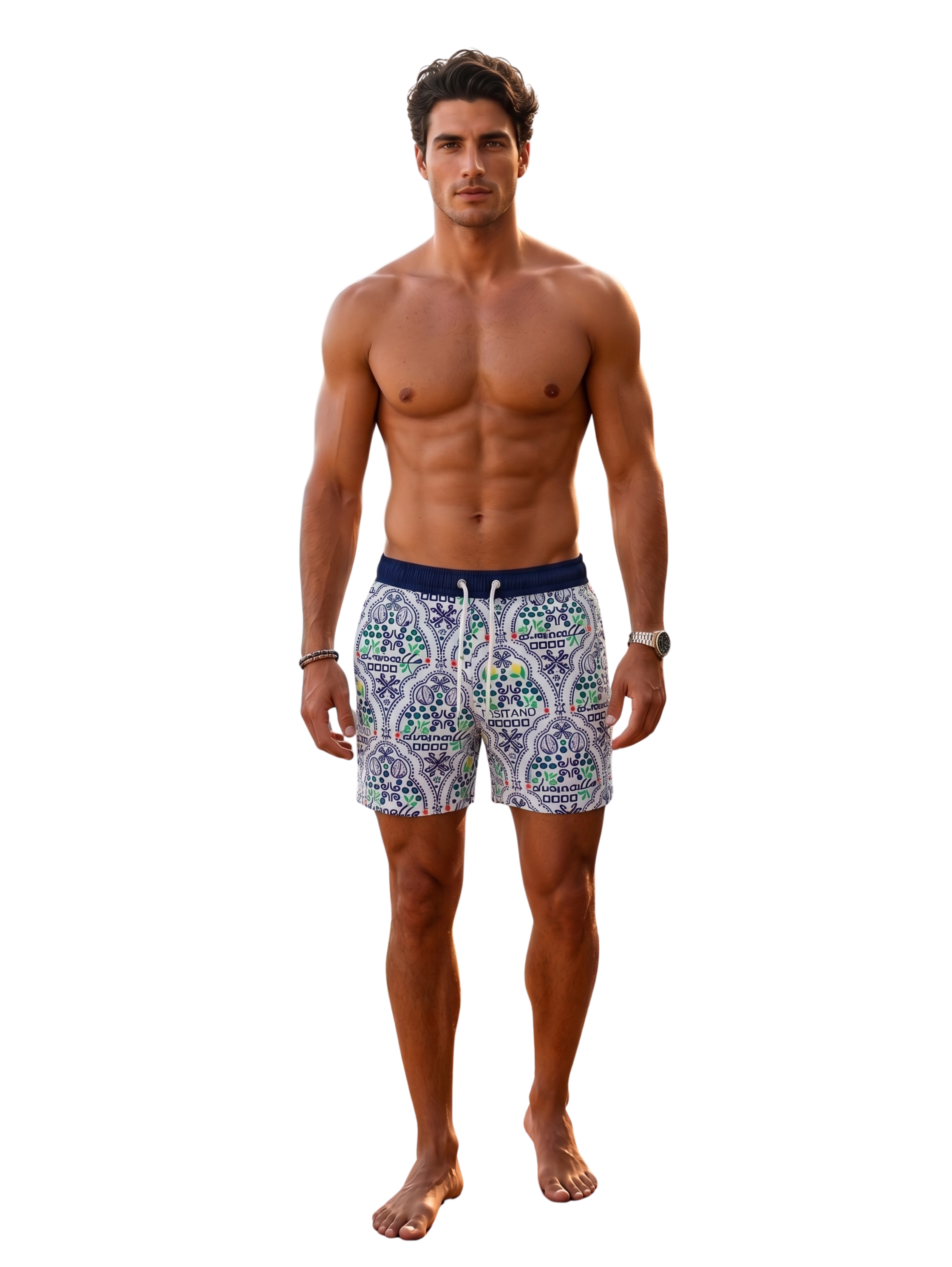 Xint Regular Fit Green Swim Short
