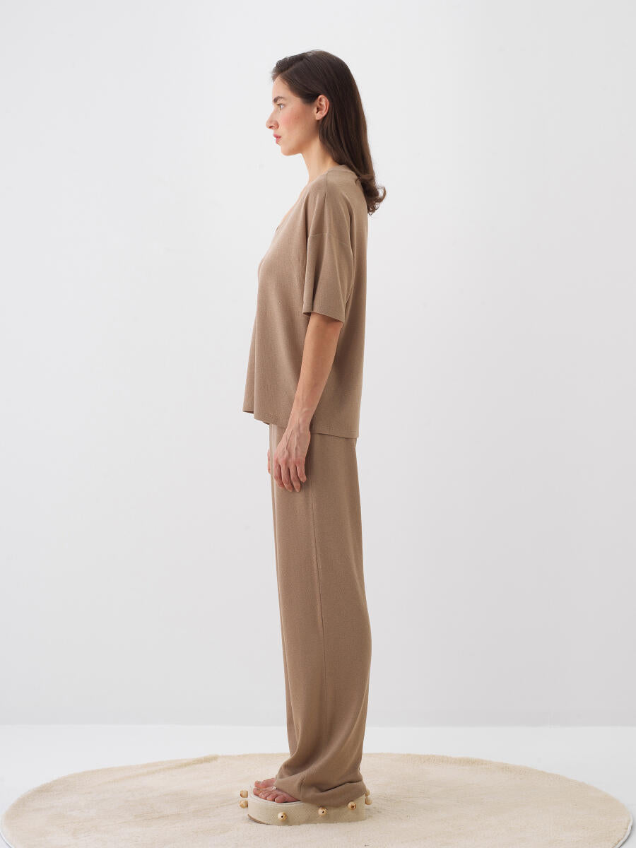 Xint Camel Oversize Cotton T-Shirt