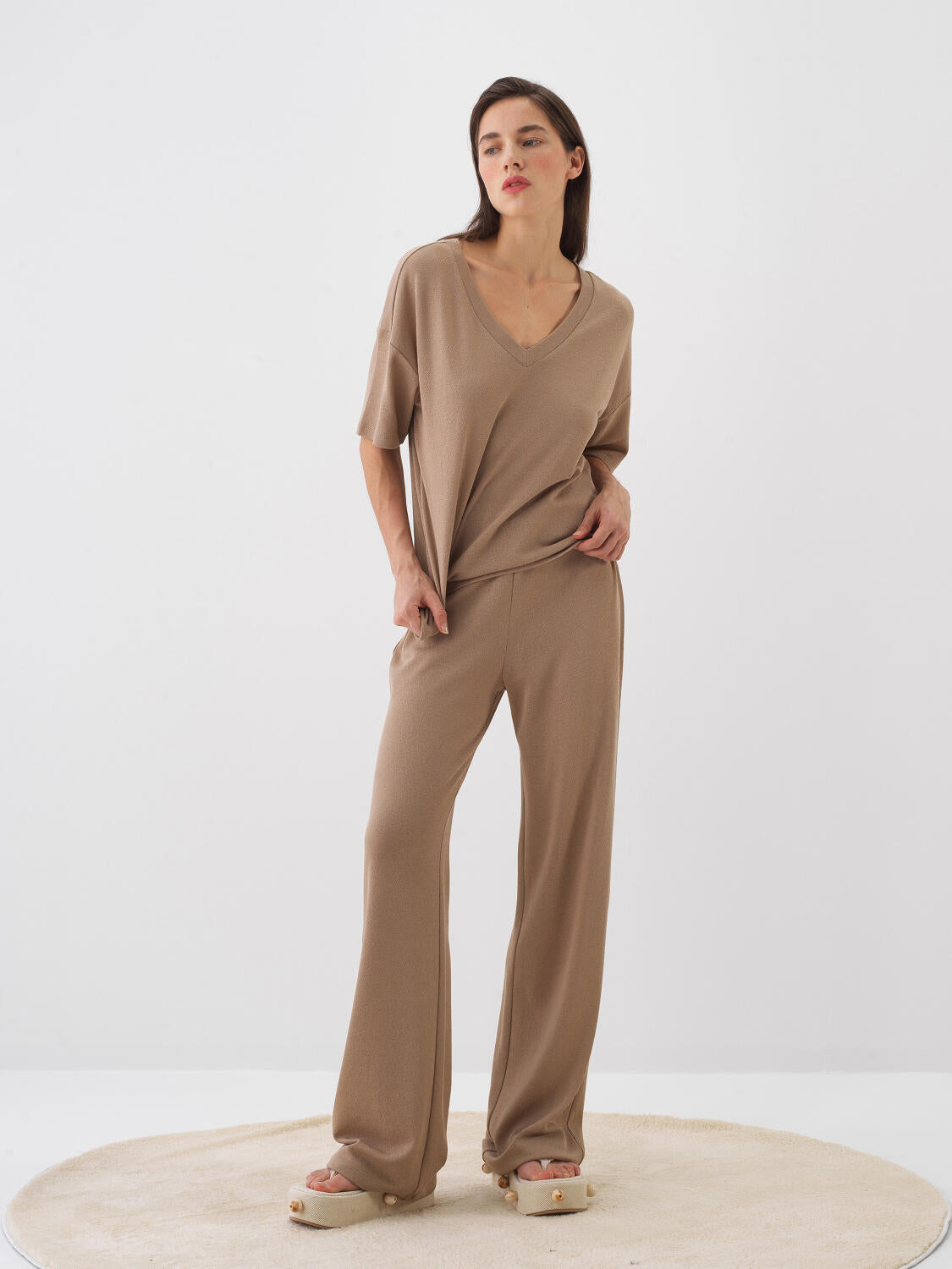 Xint Camel Oversize Cotton T-Shirt