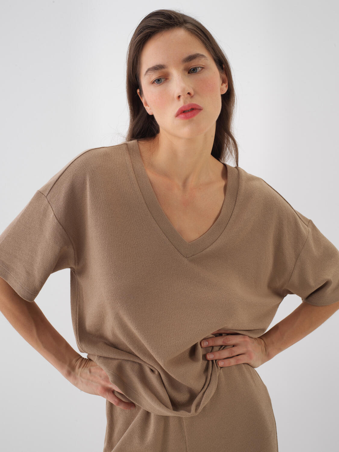 Xint Camel Oversize Cotton T-Shirt