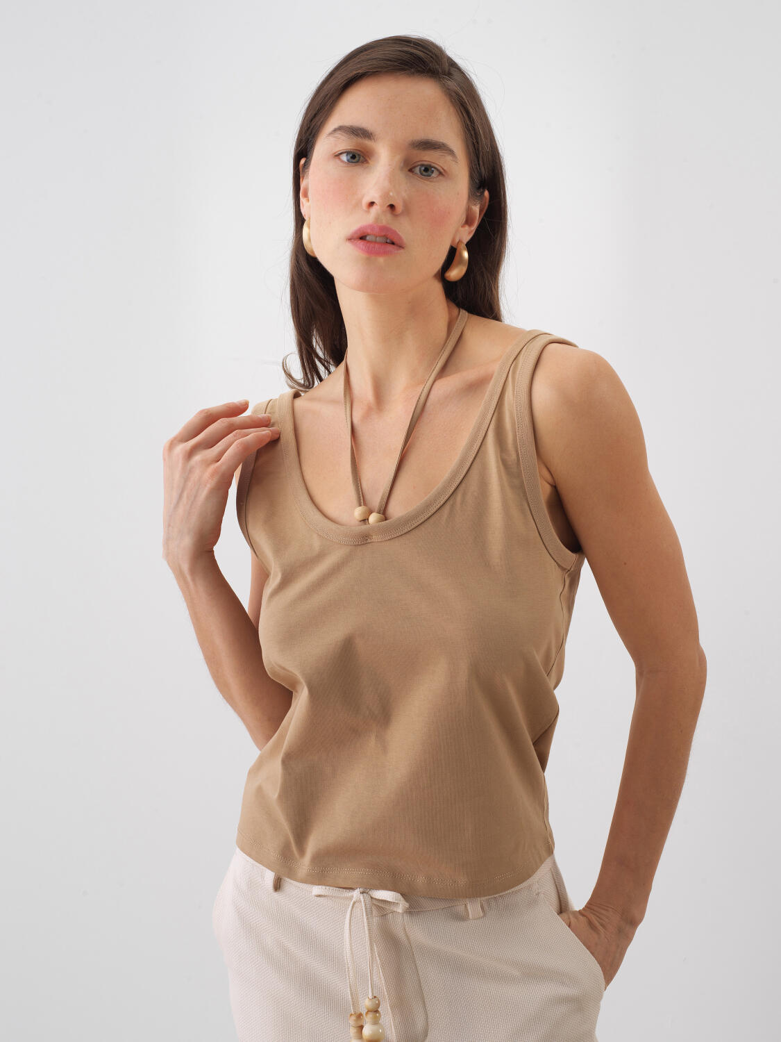 Xint Camel Regular Fit Top