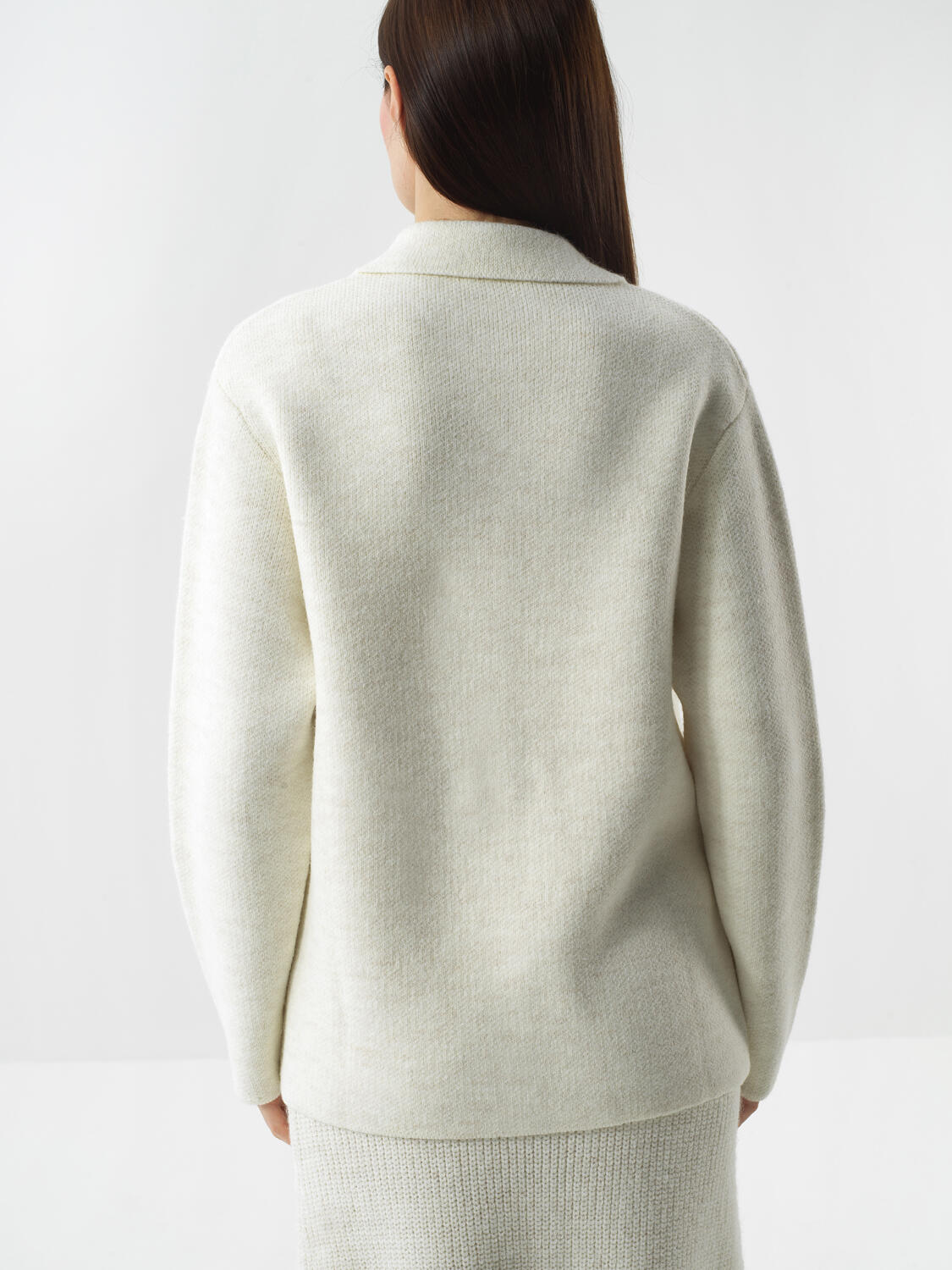 Xint offwhite Natural Wool Textured Oversize Jacket