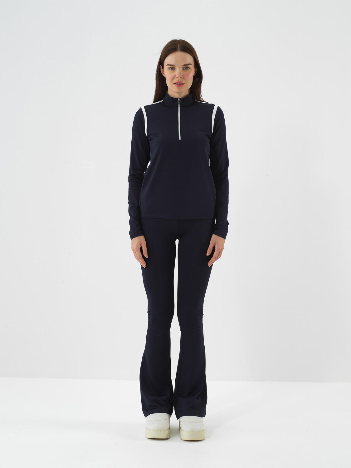 Xint Navy Flexible Textured Regular Fit Pant