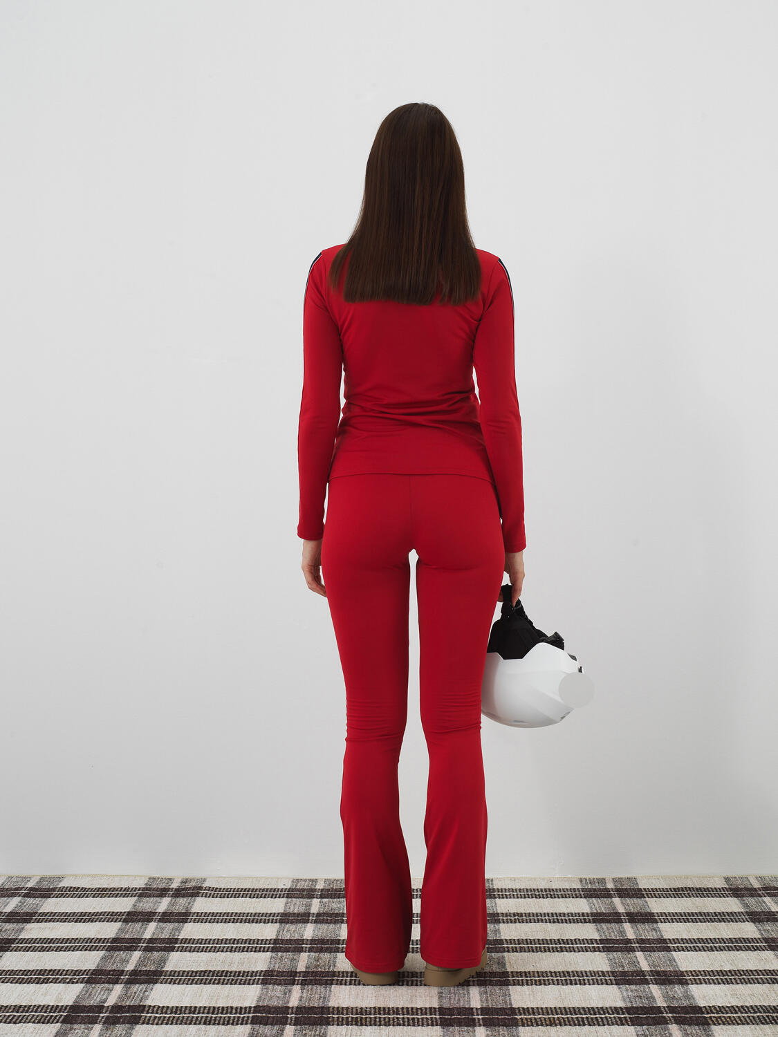 Xint Red Flexible Textured Regular Fit Pant