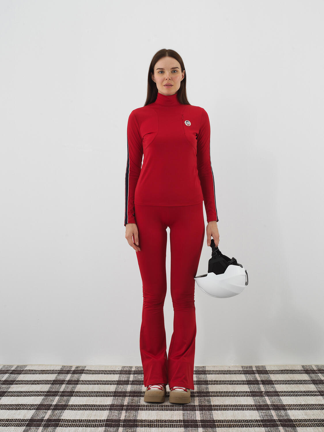 Xint Red Flexible Textured Regular Fit Pant