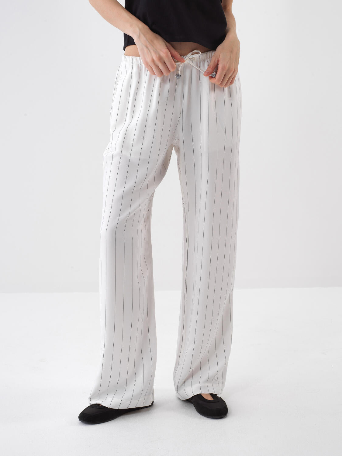 Xint Off White Striped Pant