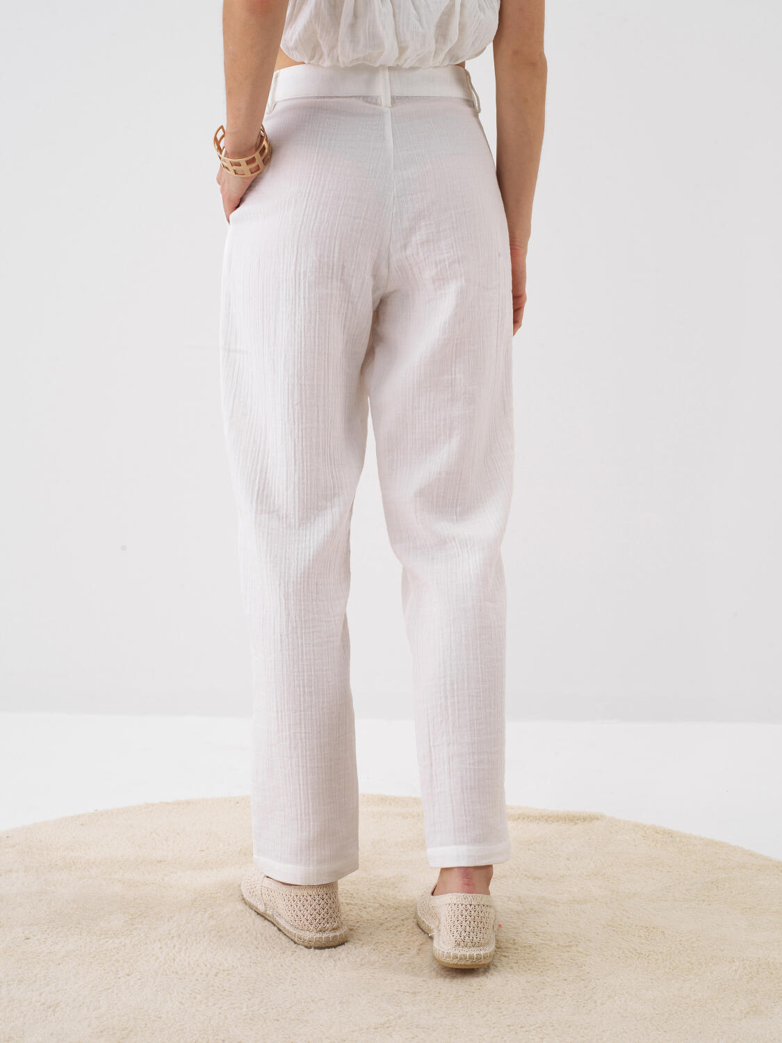 Xint Regular Fit Off White Pant