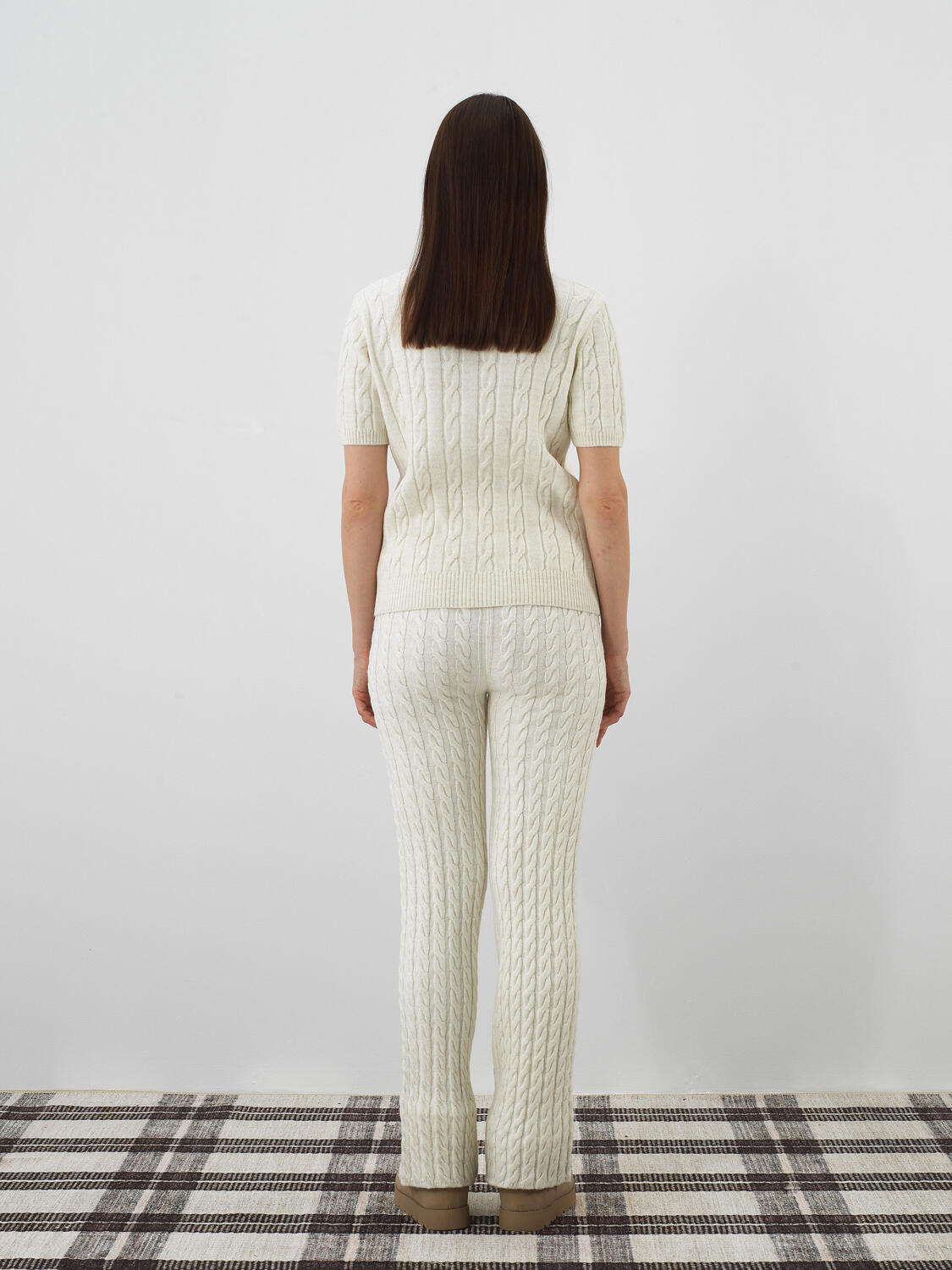 Xint Offwhite Natural Wool Textured Regular Fit T-shirt