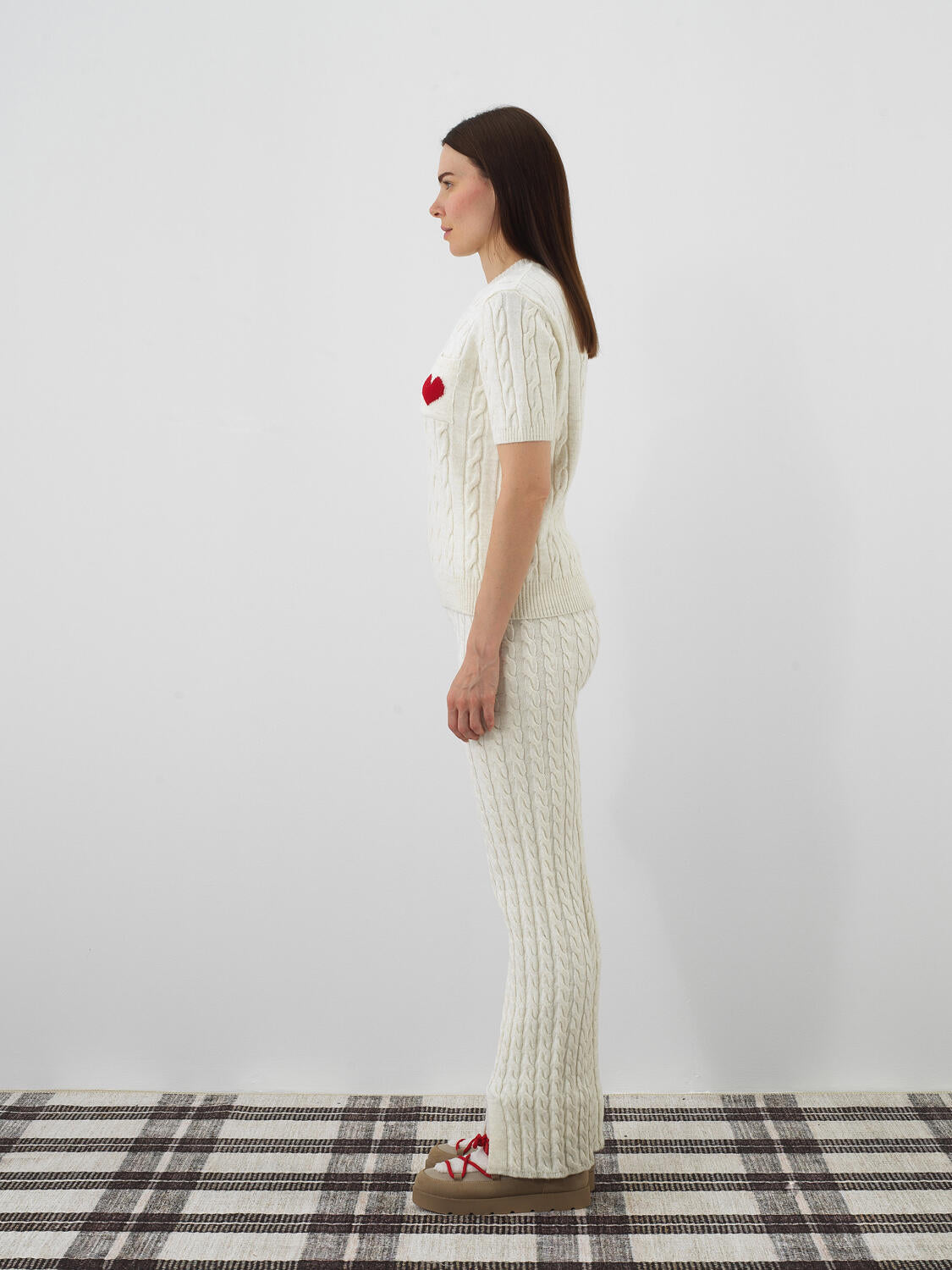 Xint Offwhite Natural Wool Textured Regular Fit T-shirt