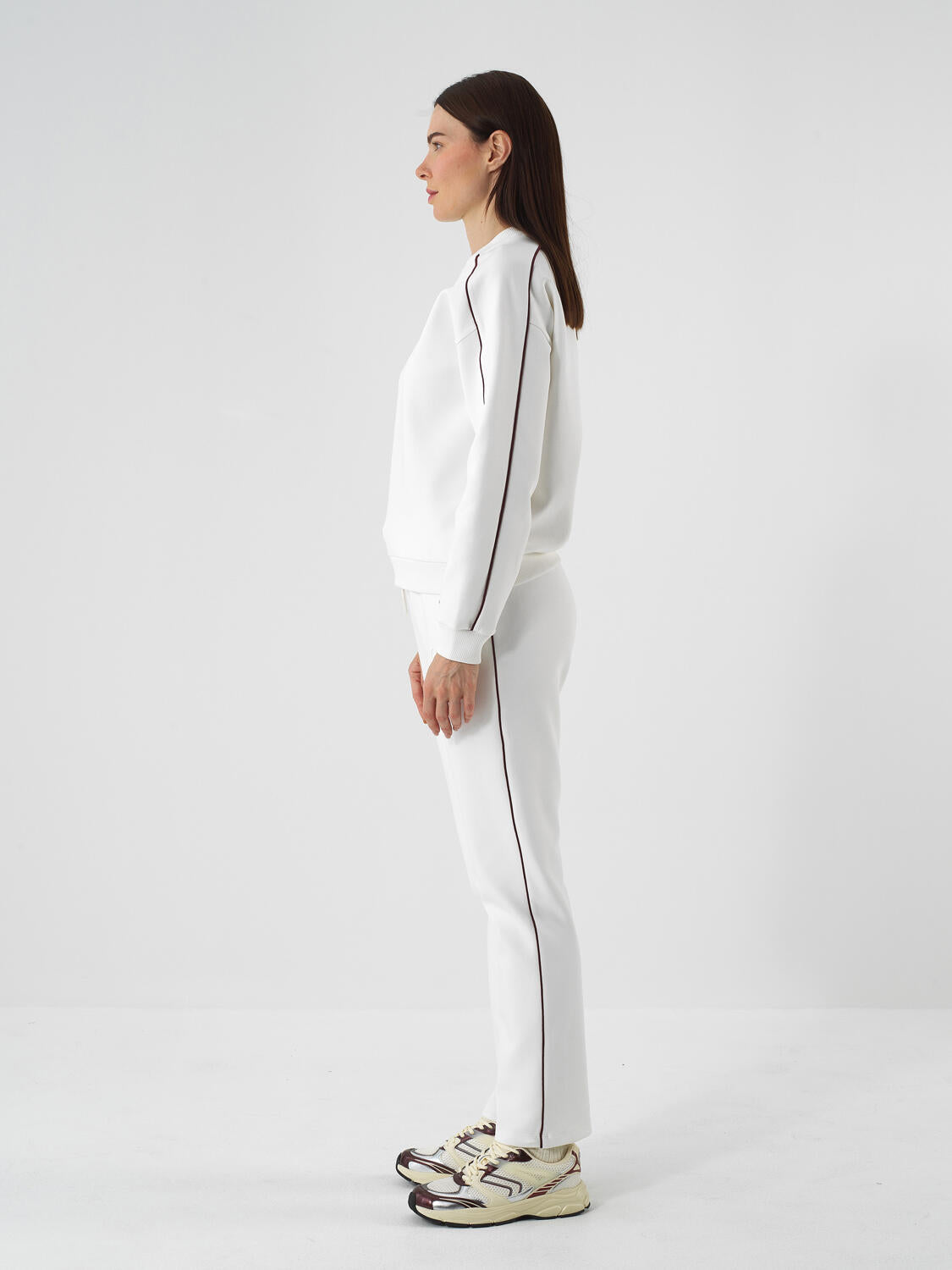 Xint Offwhite Cotton Textured Oversized Pullover