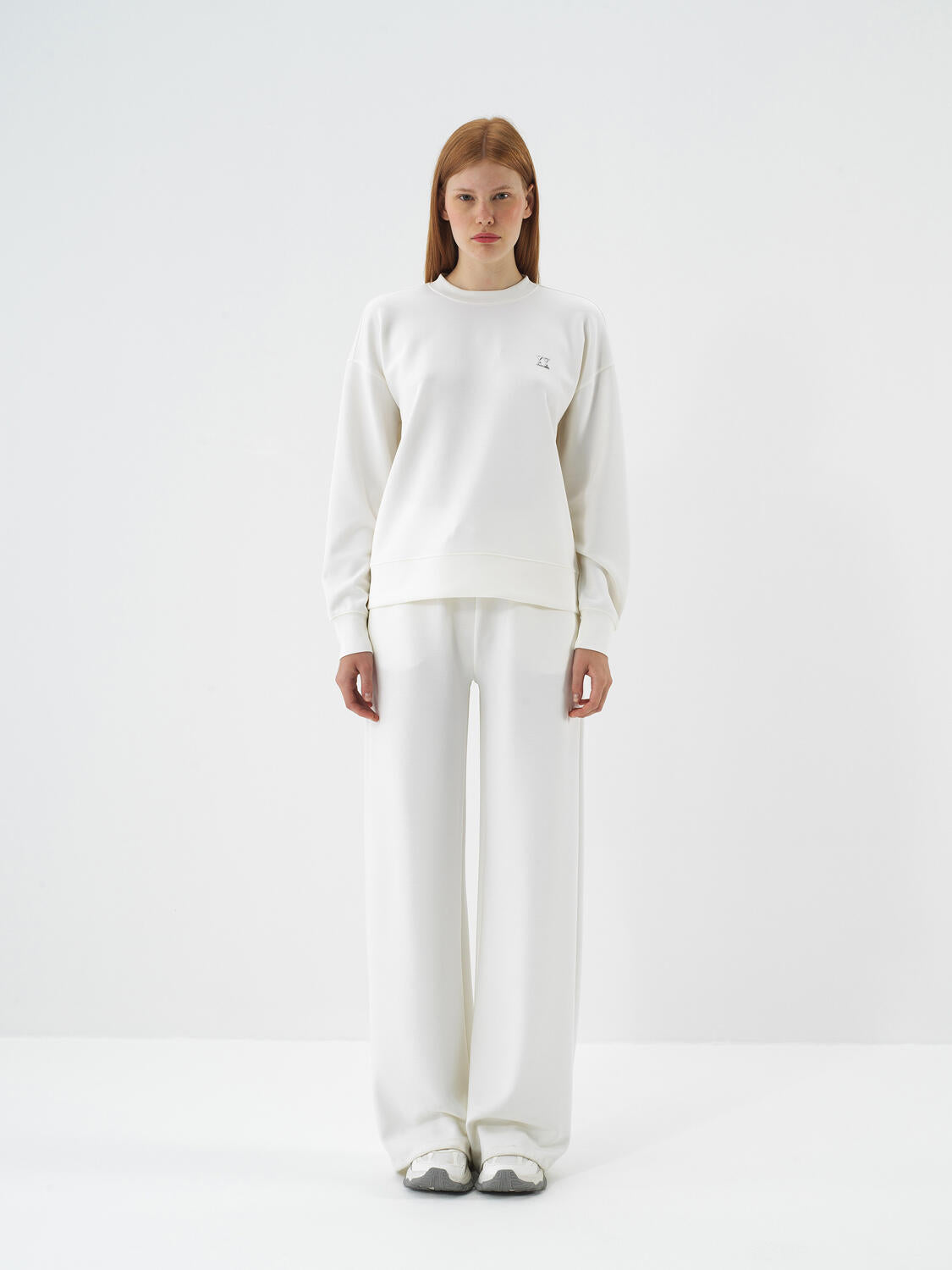 Xint Offwhite Modal Textured Oversized Pullover