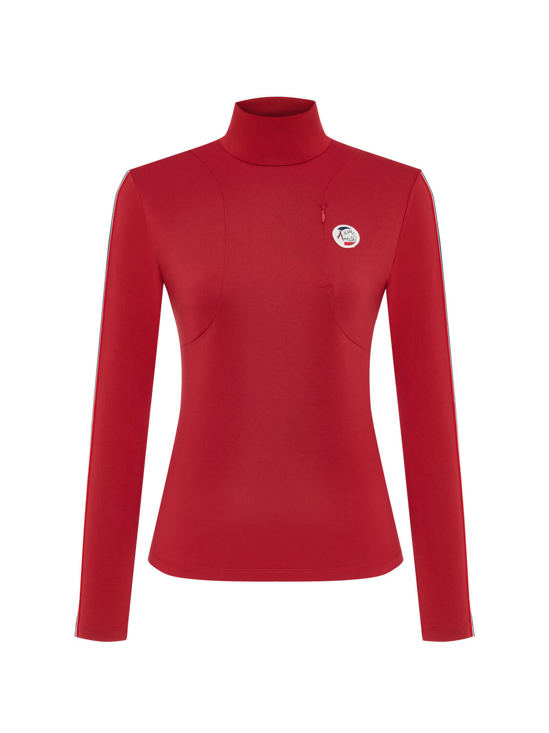 Xint Red Flexible Textured Slim Fit T-shirt