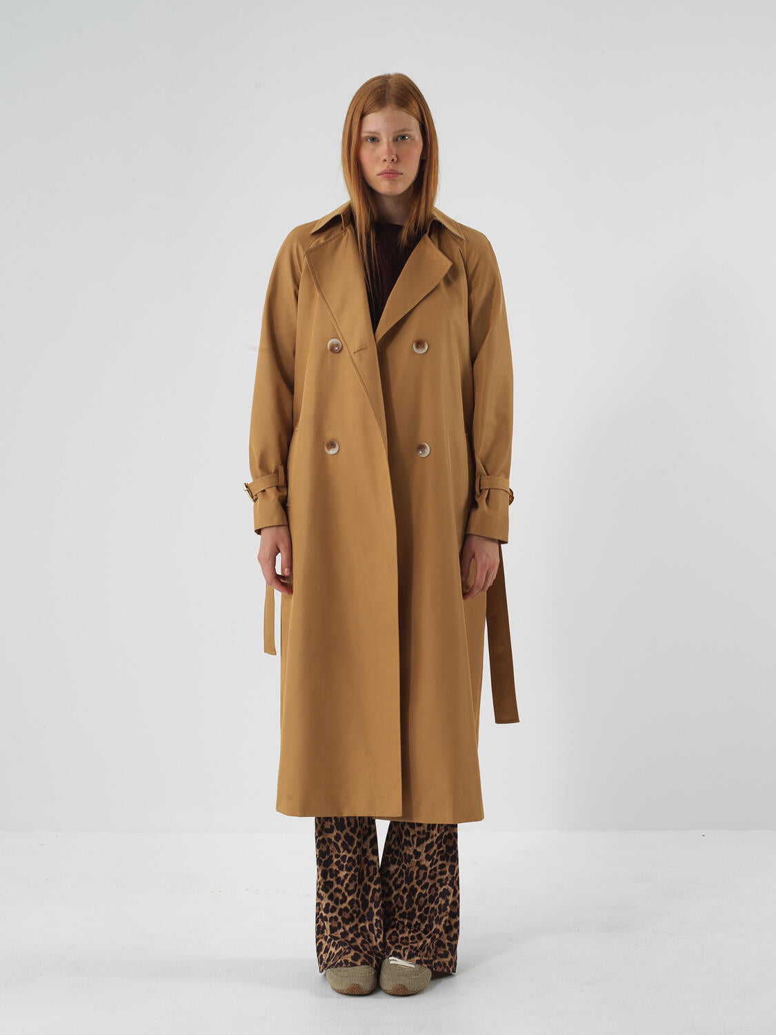 Xint Camel Regular Fit Trench Coat That Protects its From