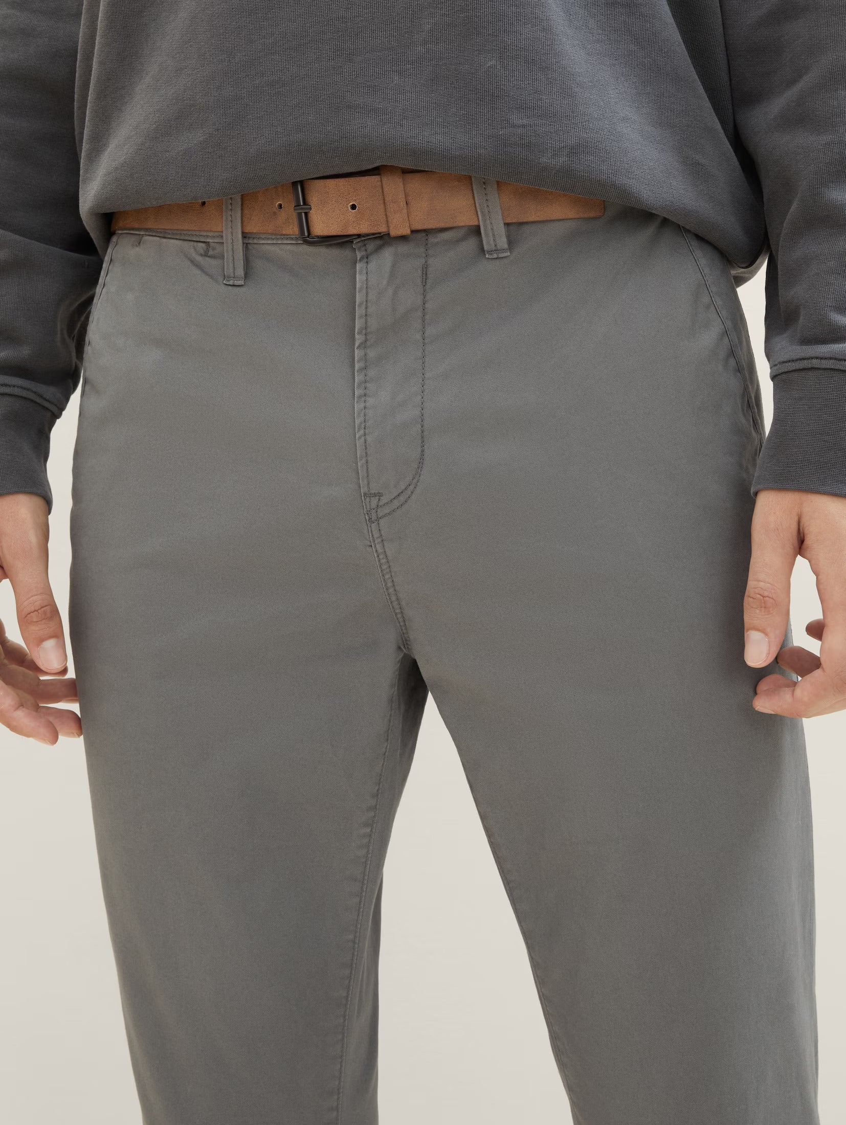 Tom Tailor Grey Chino With A Belt