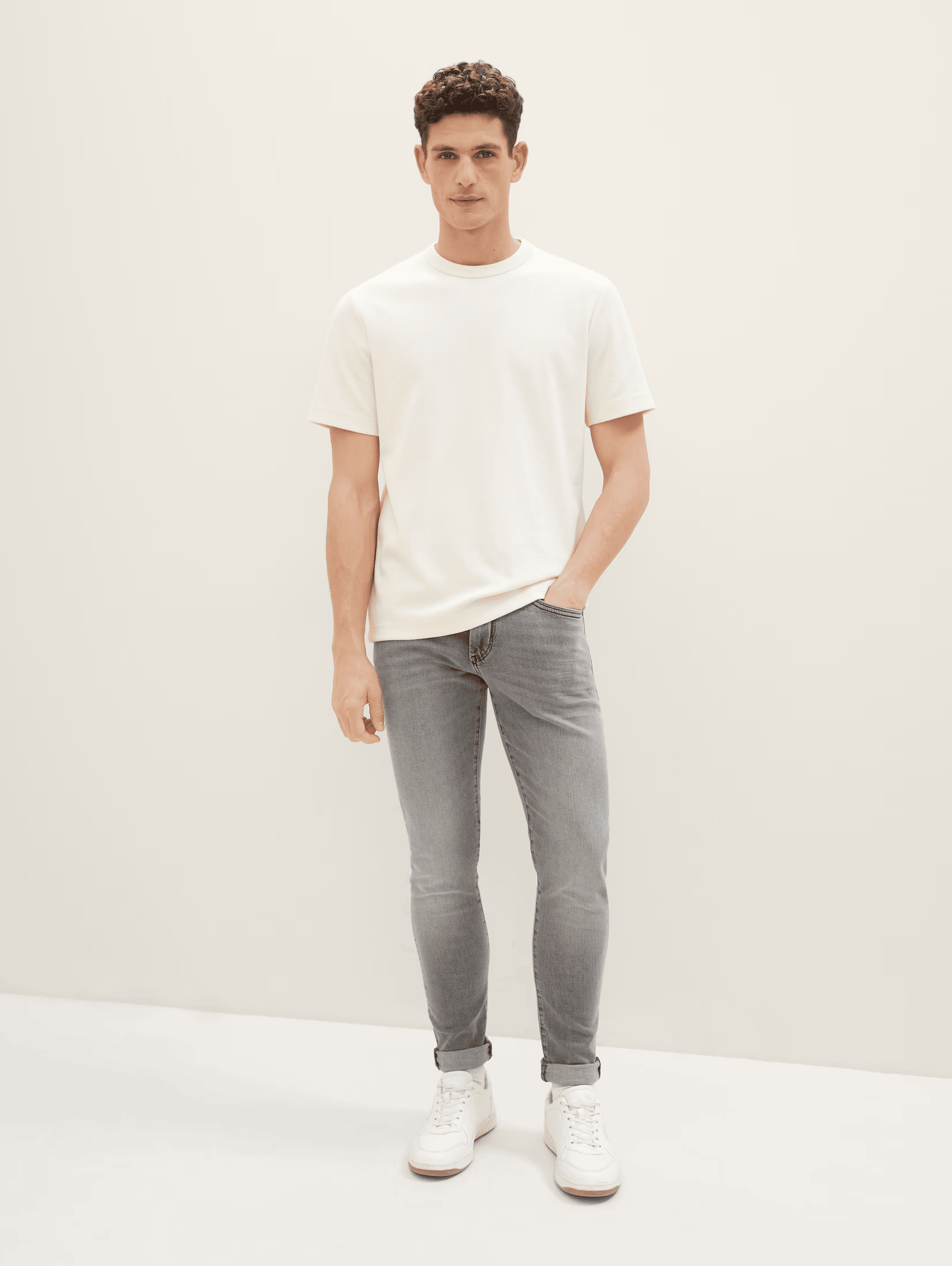 Tom Tailor Light Grey Denim Troy Slim Jeans