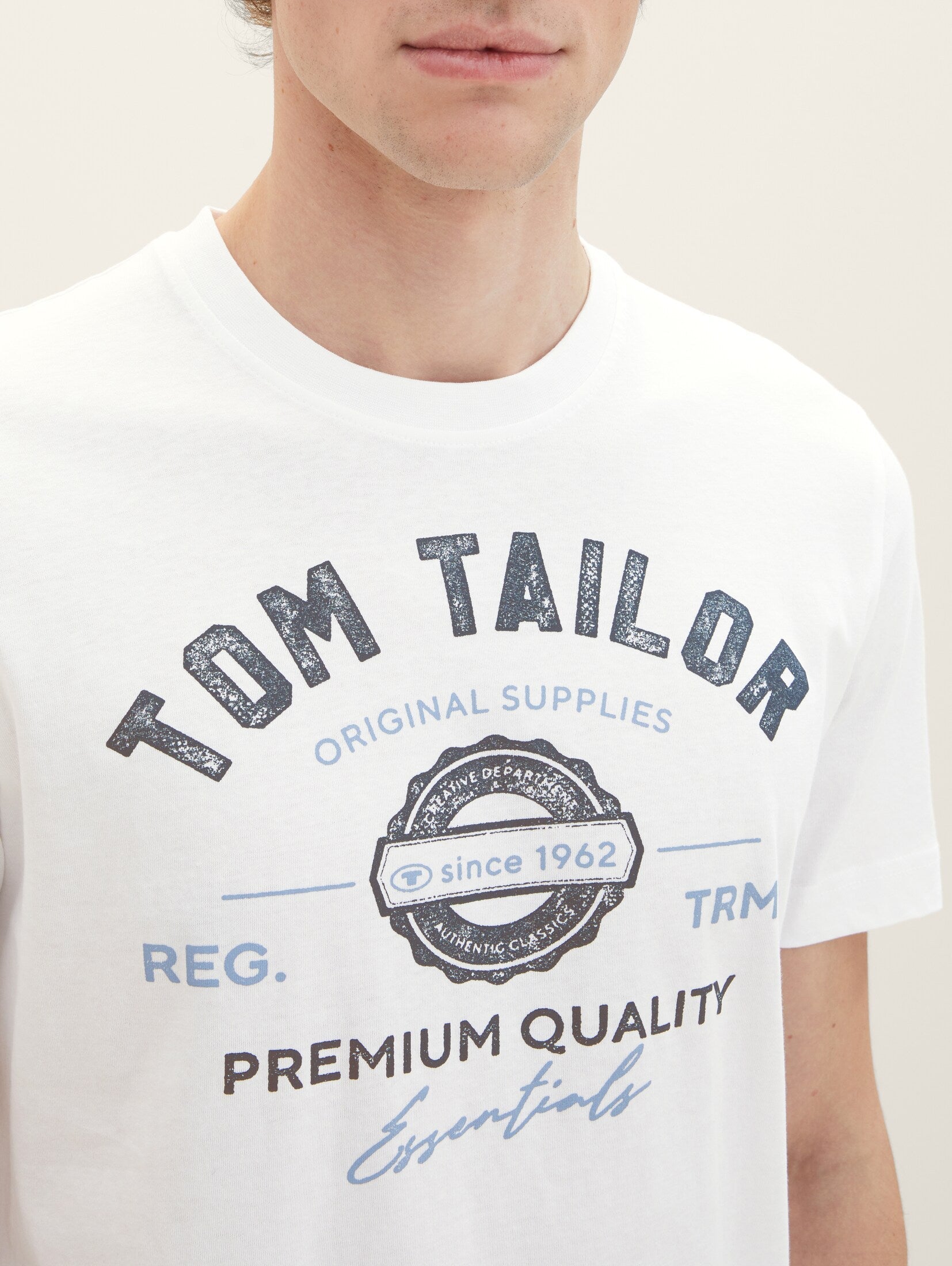 Tom Tailor White T-shirt With A Logo Print