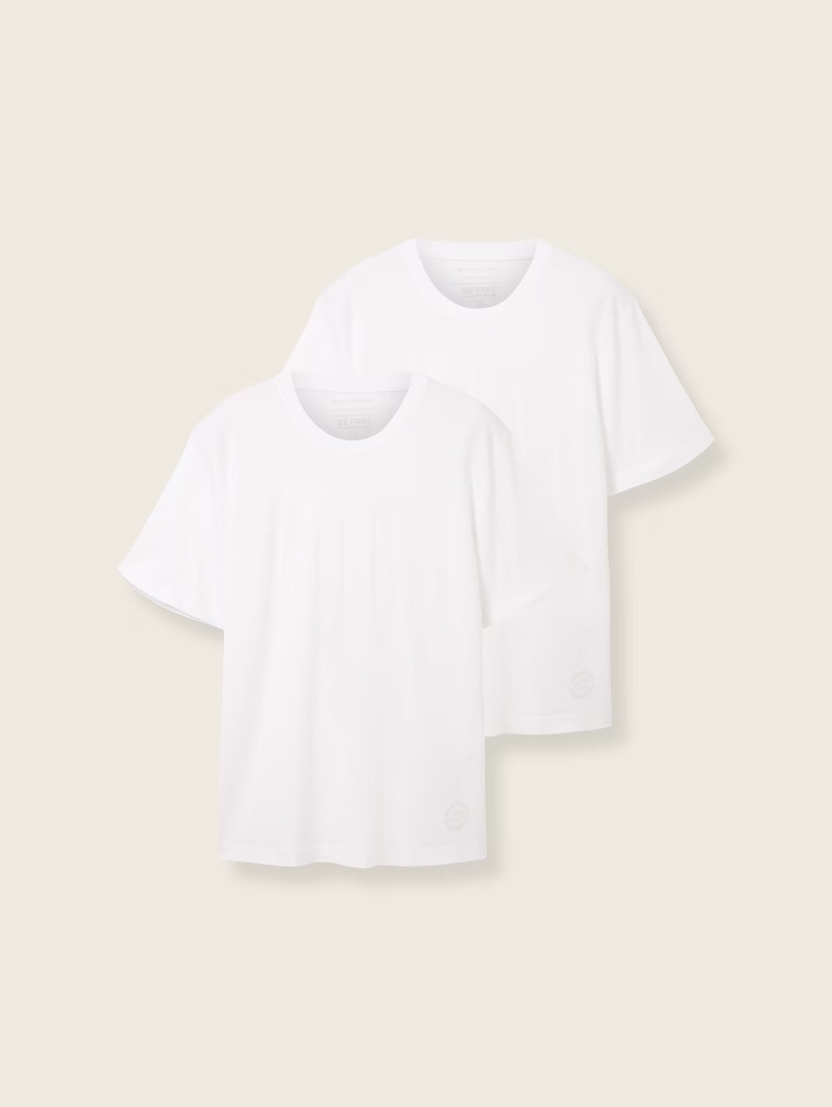 White T-shirt with a V-neckline in a Twin Pack