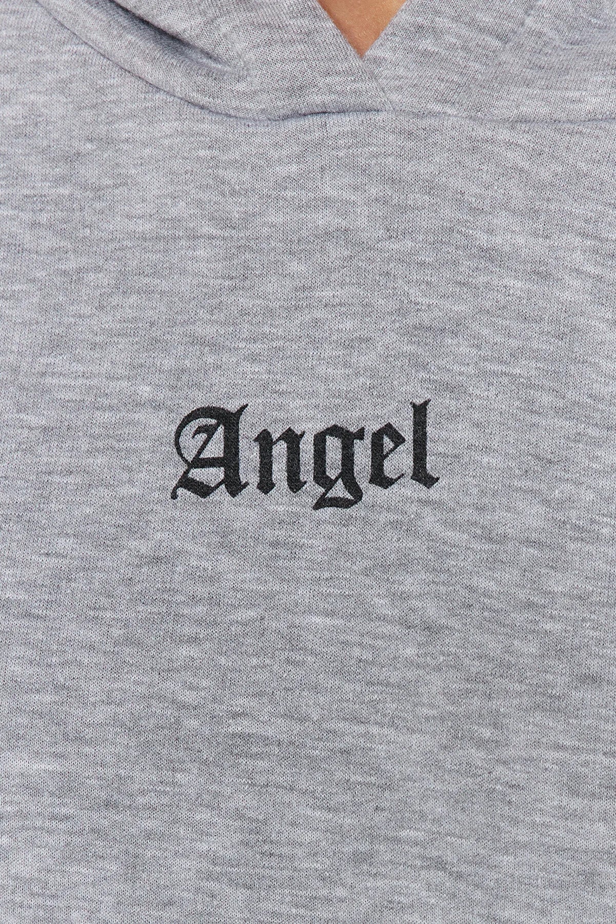 Trendyol Angel Wings Grey Oversized Hoodie