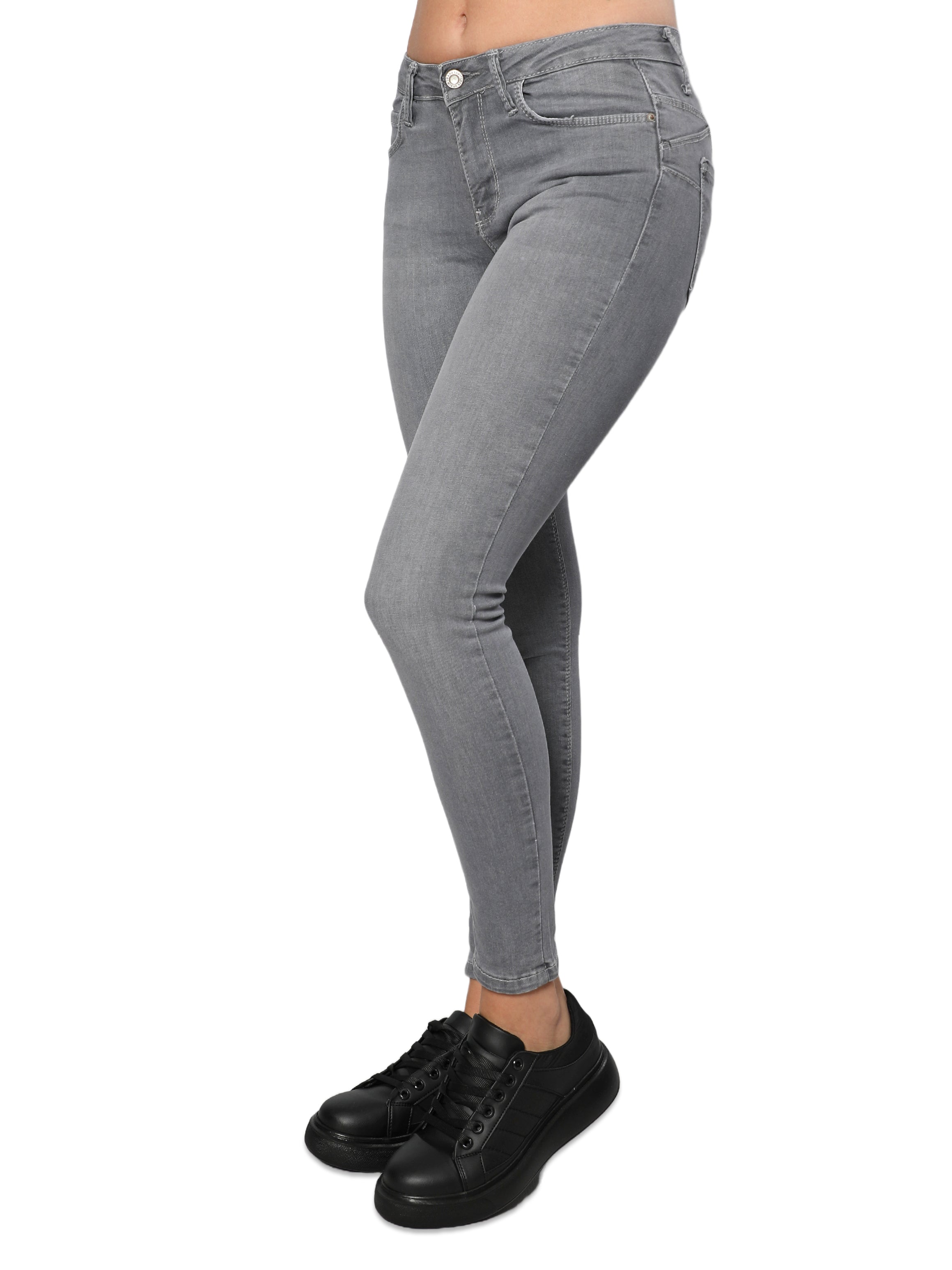 Women Grey Stylish Skinny Denim Jeans