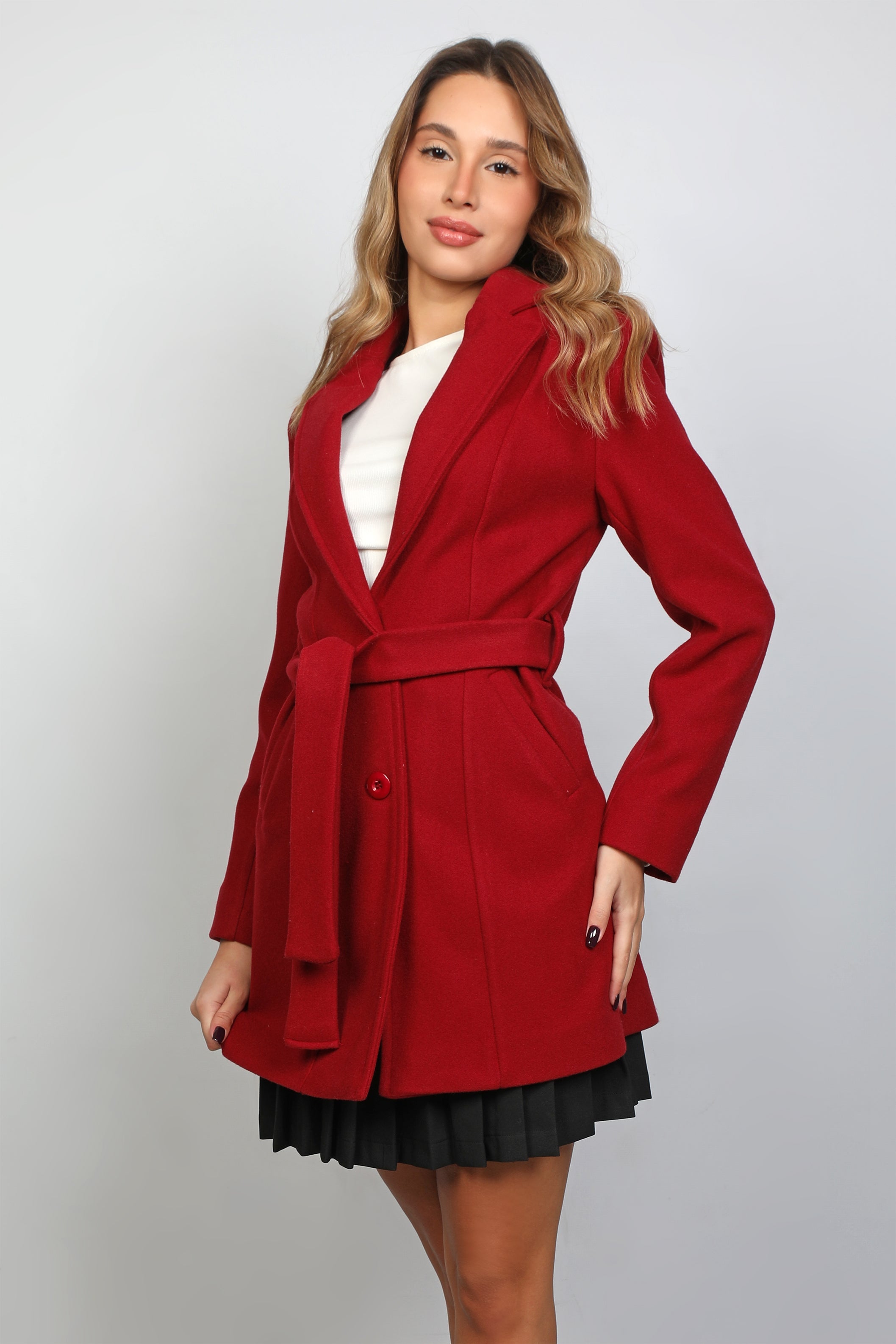 Classy Women Red Coat