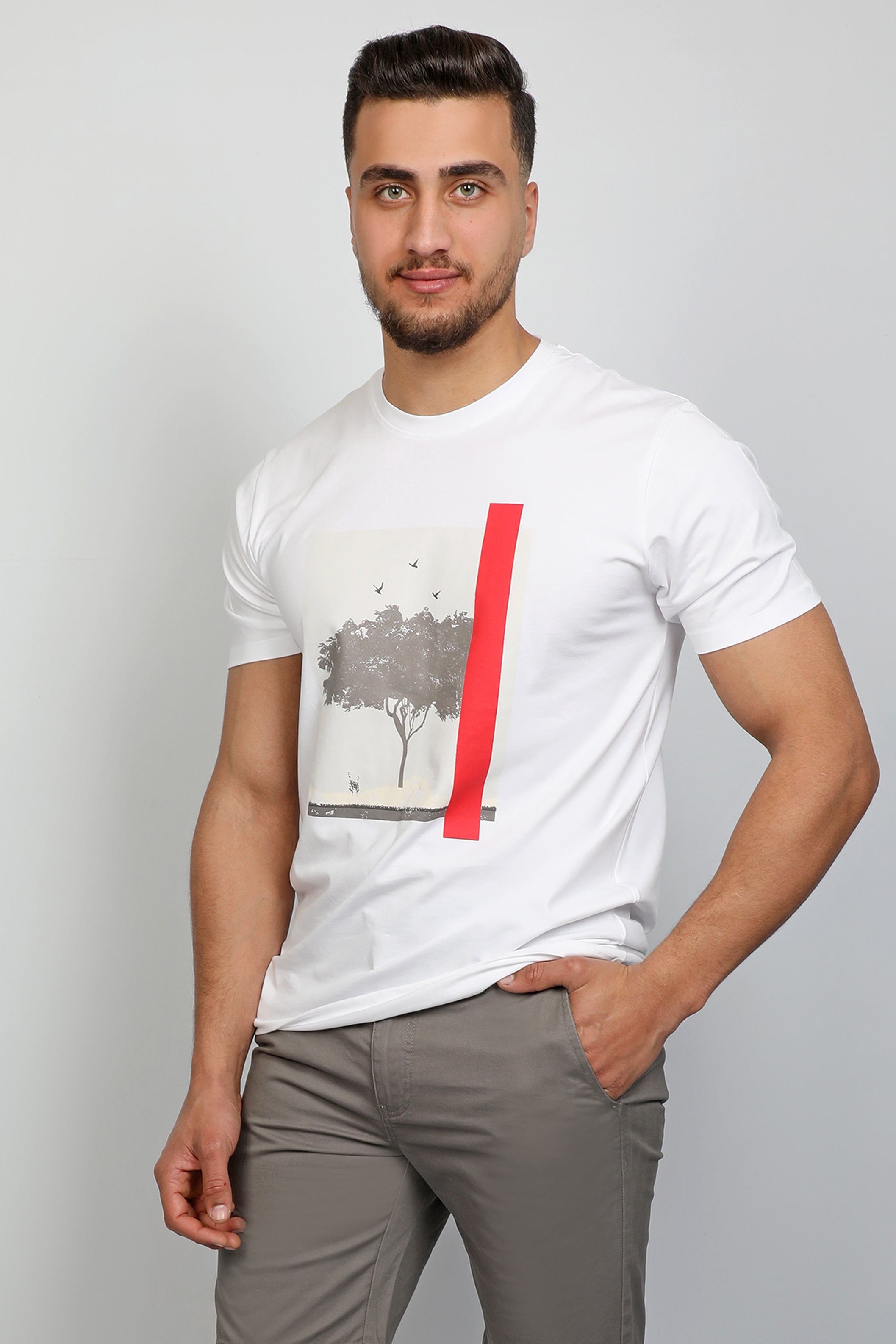 Men T-shirt With  Printed Front Logo