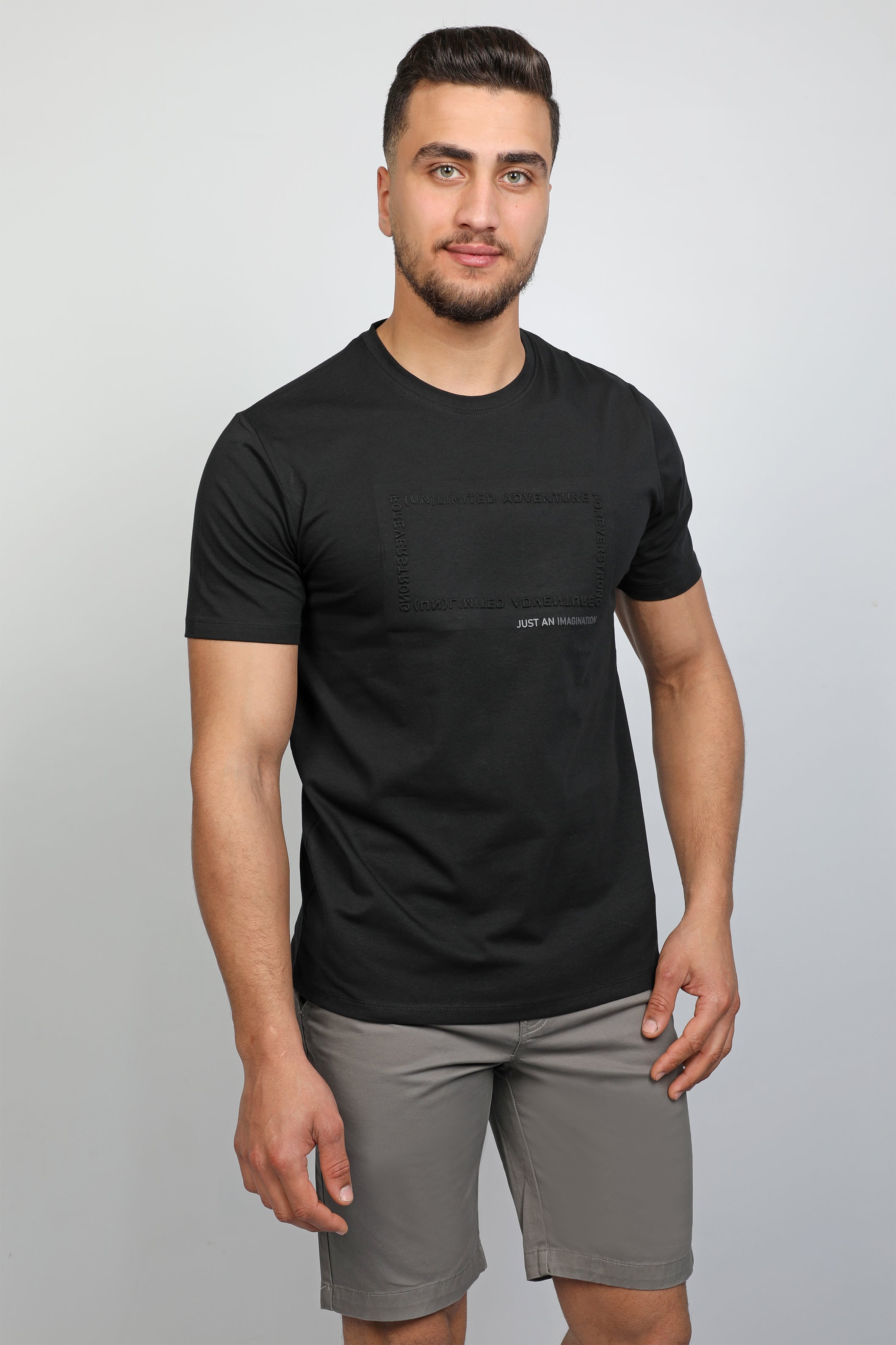 T-shirt Black ' Just An Imagination' Front Design