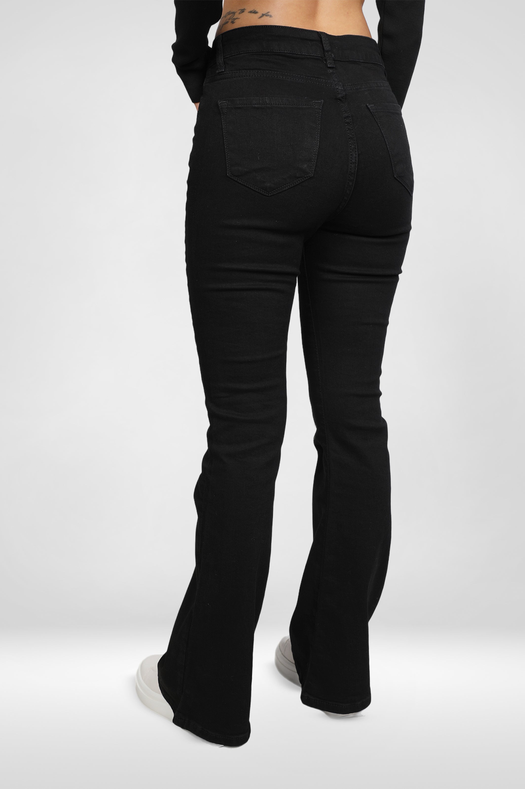 Women Wide Leg Black Jeans