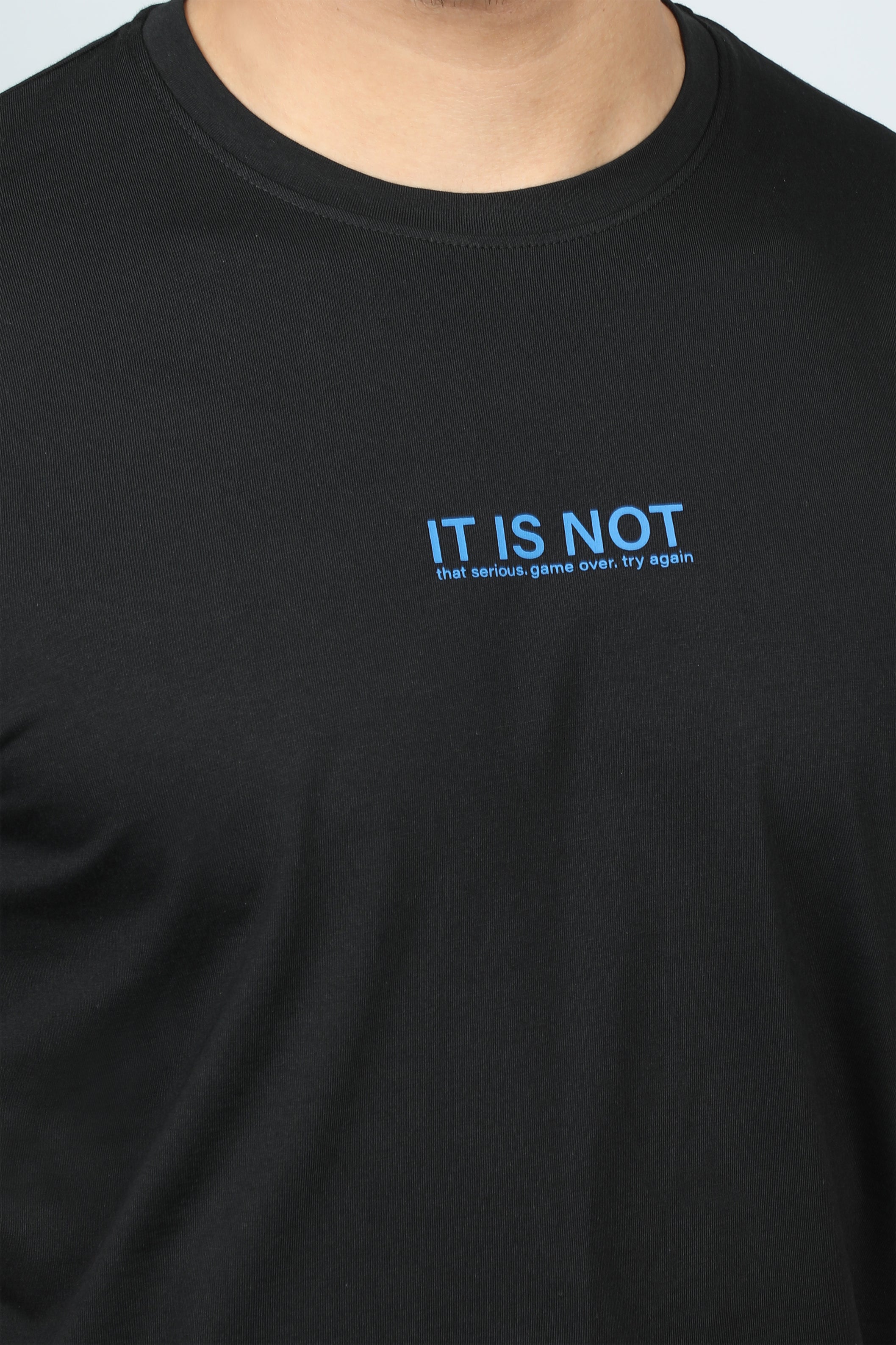 Men Black T-shirt With Simple Design