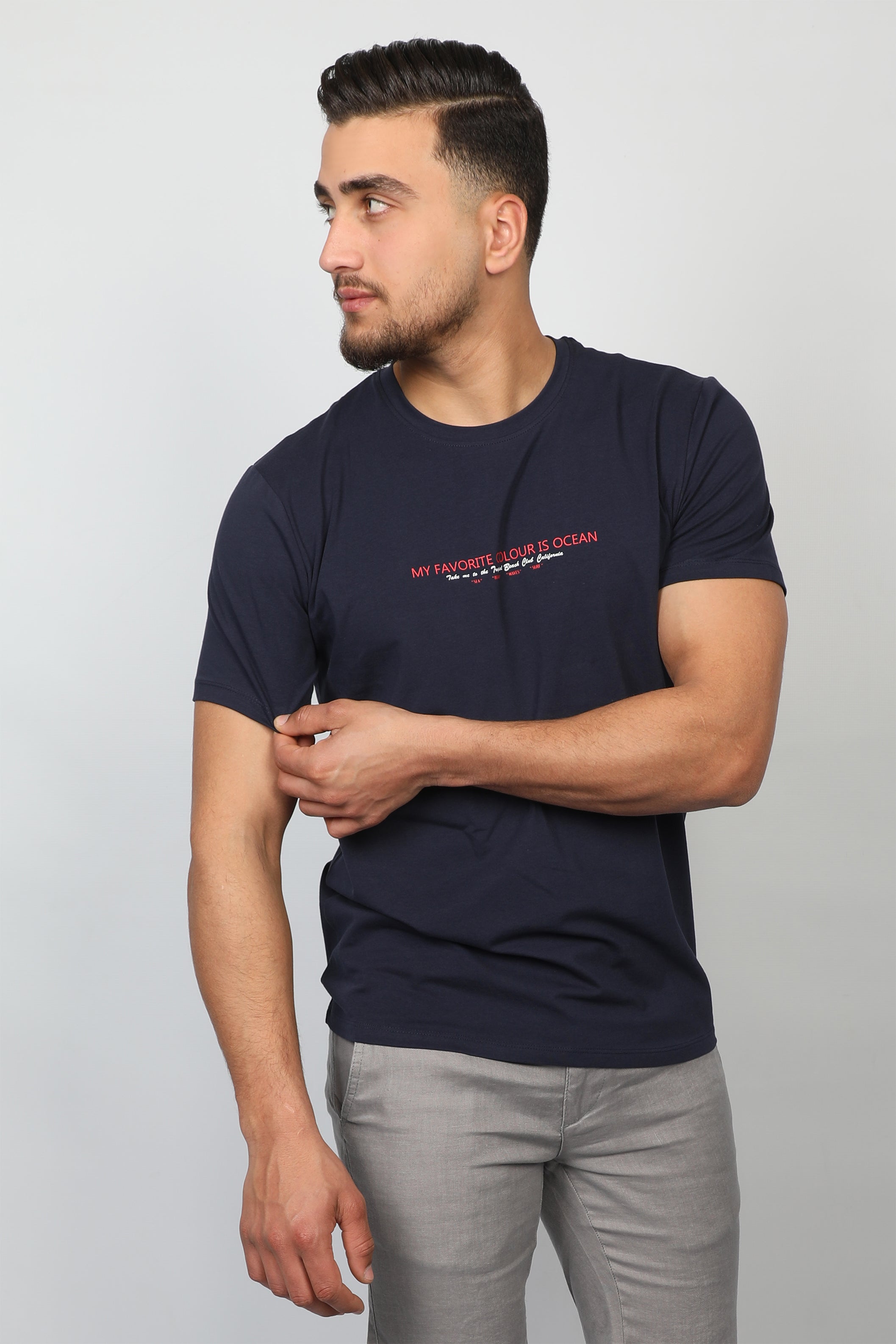 Dark Navy T-shirt With Printed Front Logo