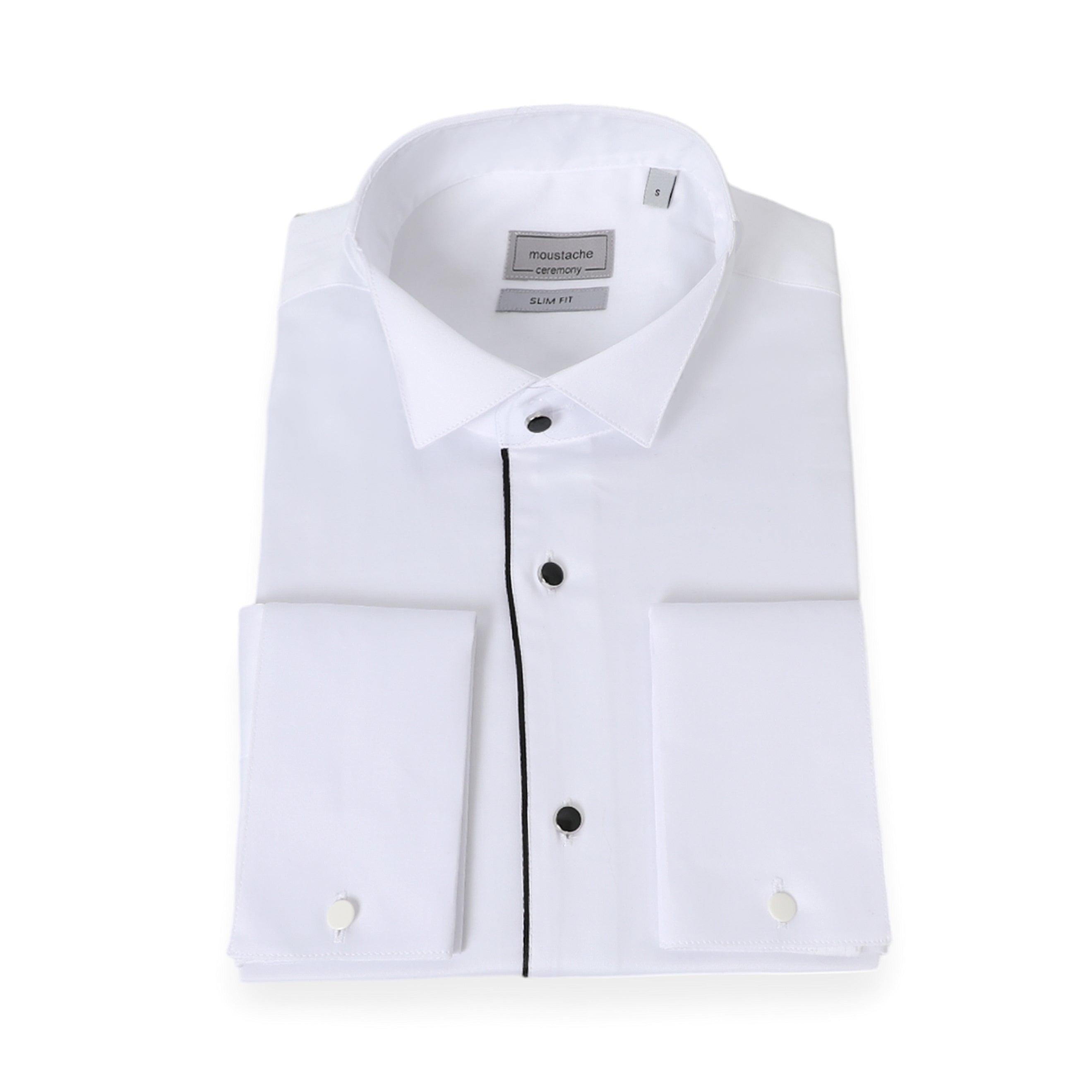 White Tuxedo Shirt Slim Fit