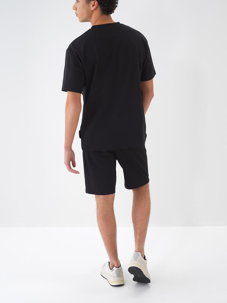 Xint Black Short Regular Fit With Elastic Waist