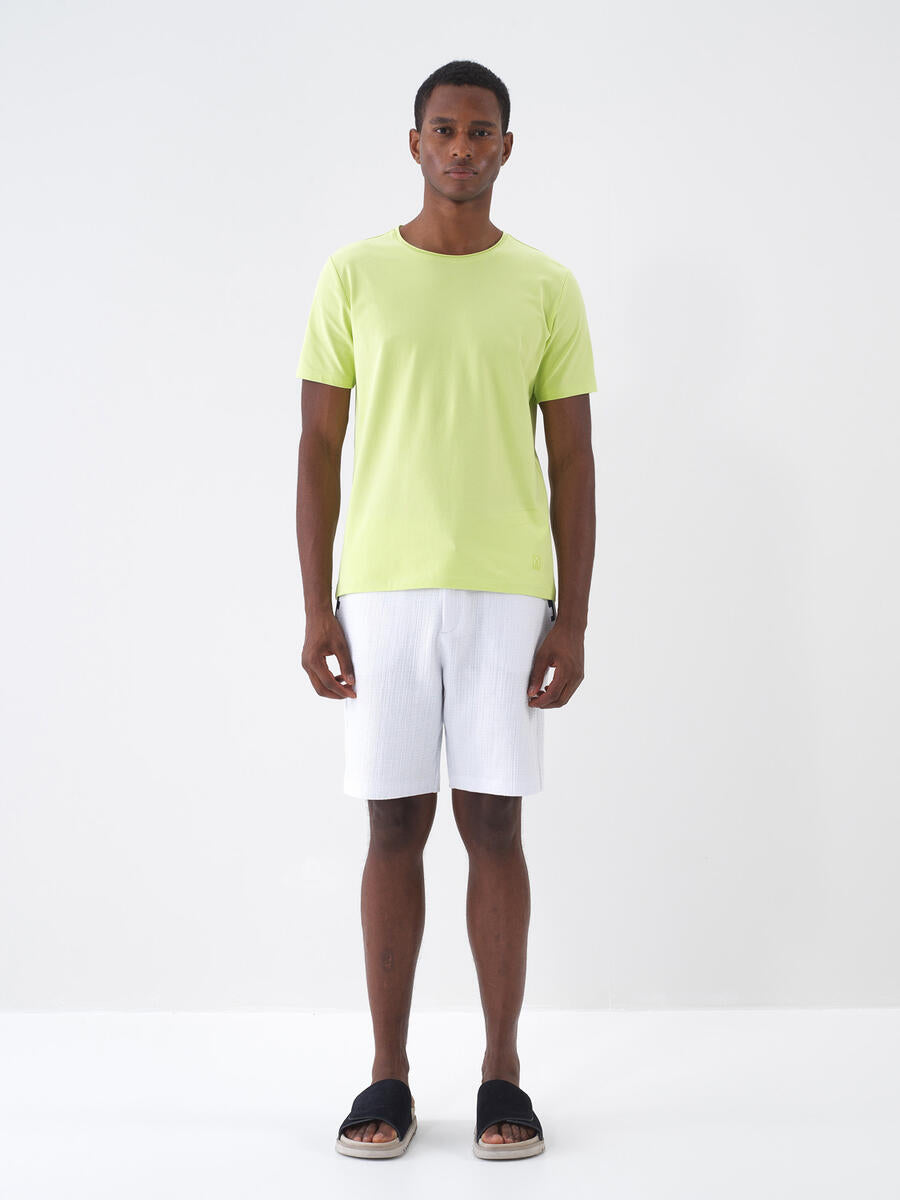 Xint Crew Neck Cotton Basic Green T-shirt