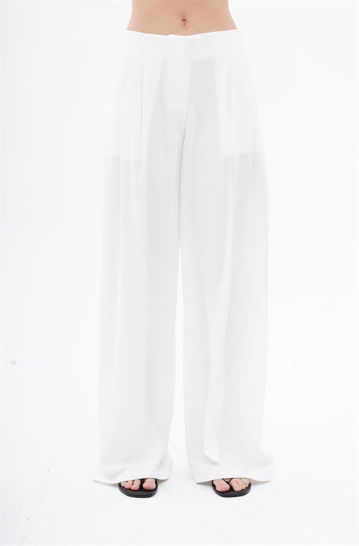 Lefon White Casual Pants