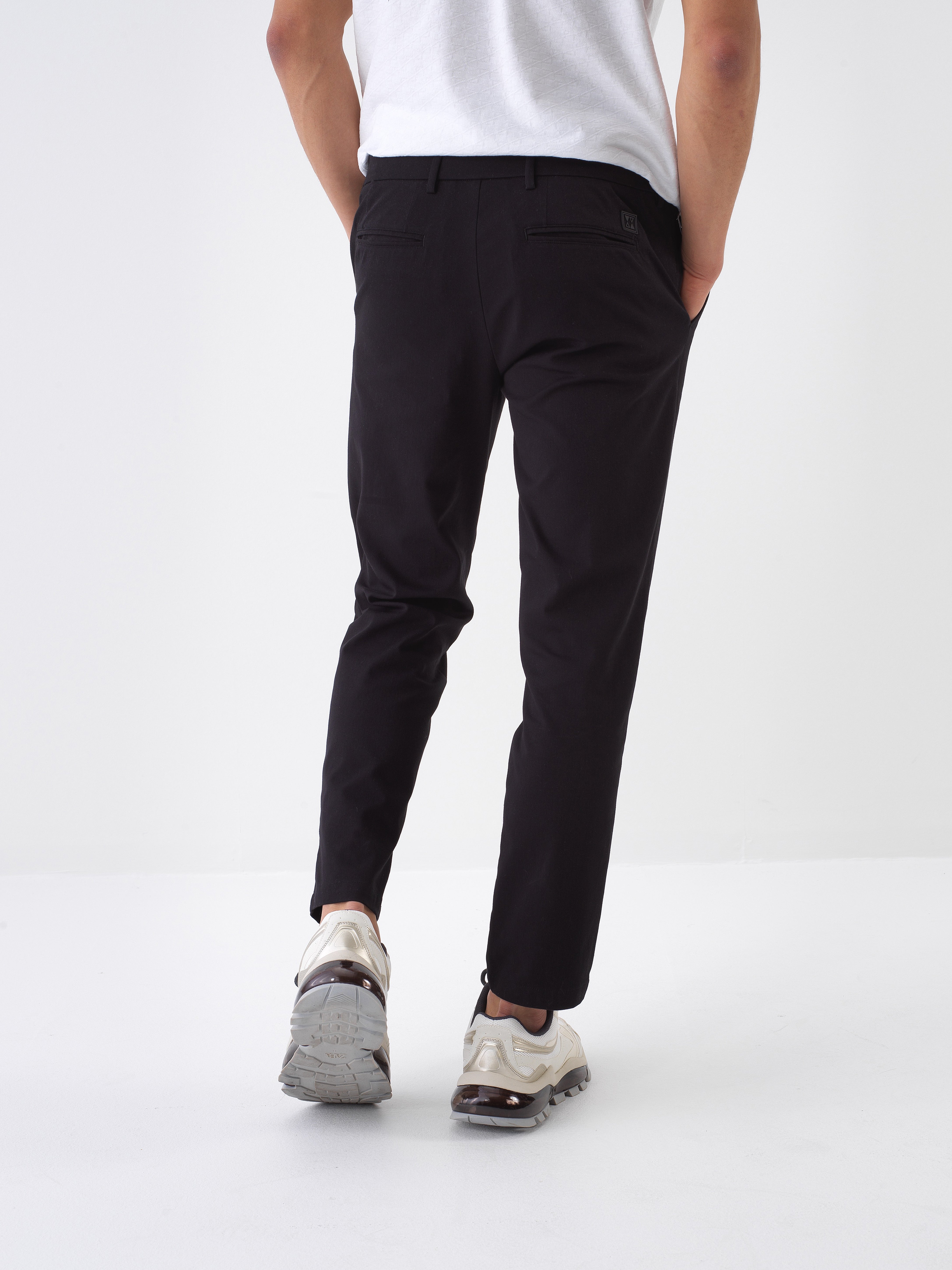 Xint Black Pant With Zippered Closable Side Pockets