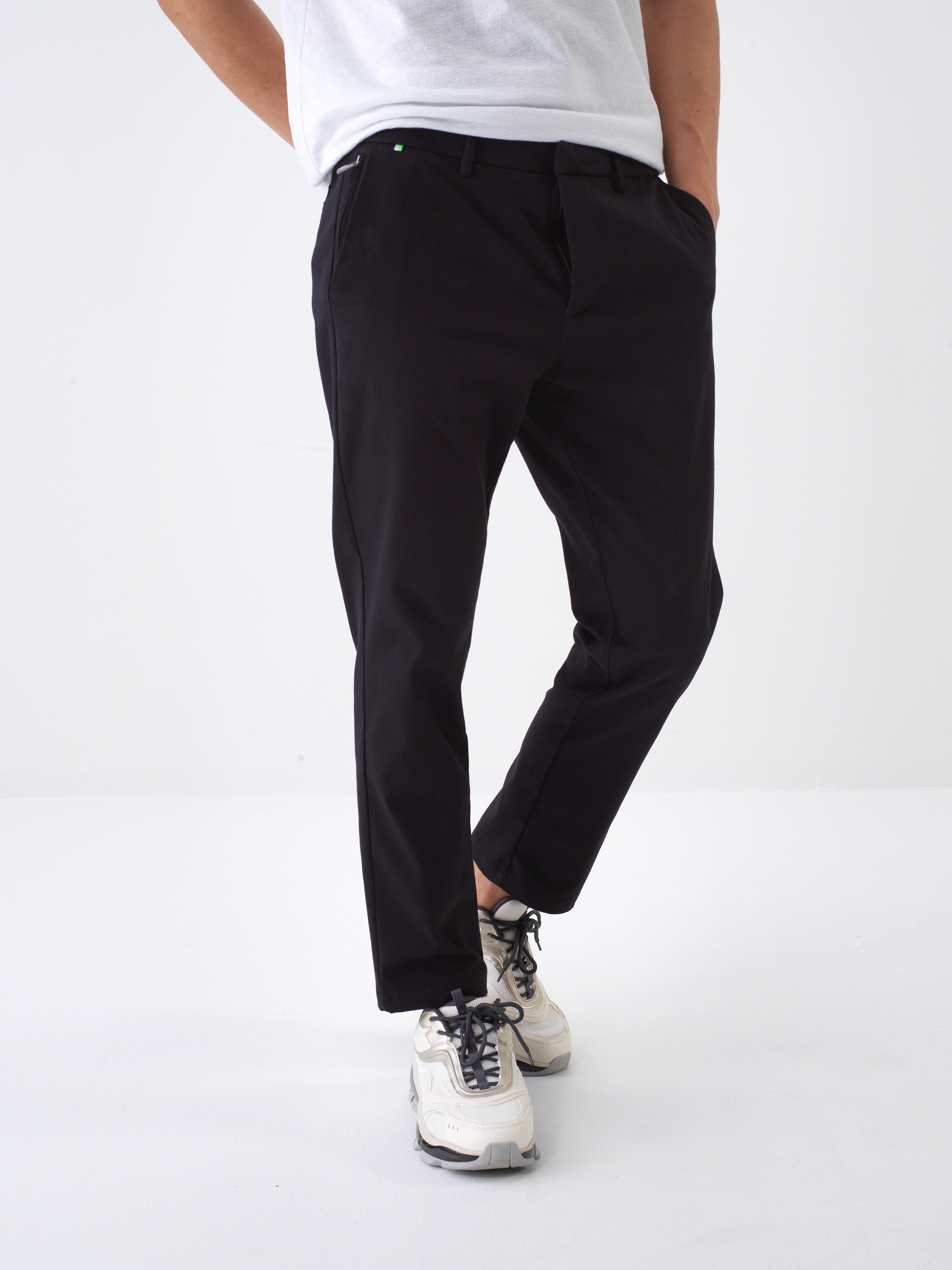 Xint Black Pant With Zippered Closable Side Pockets