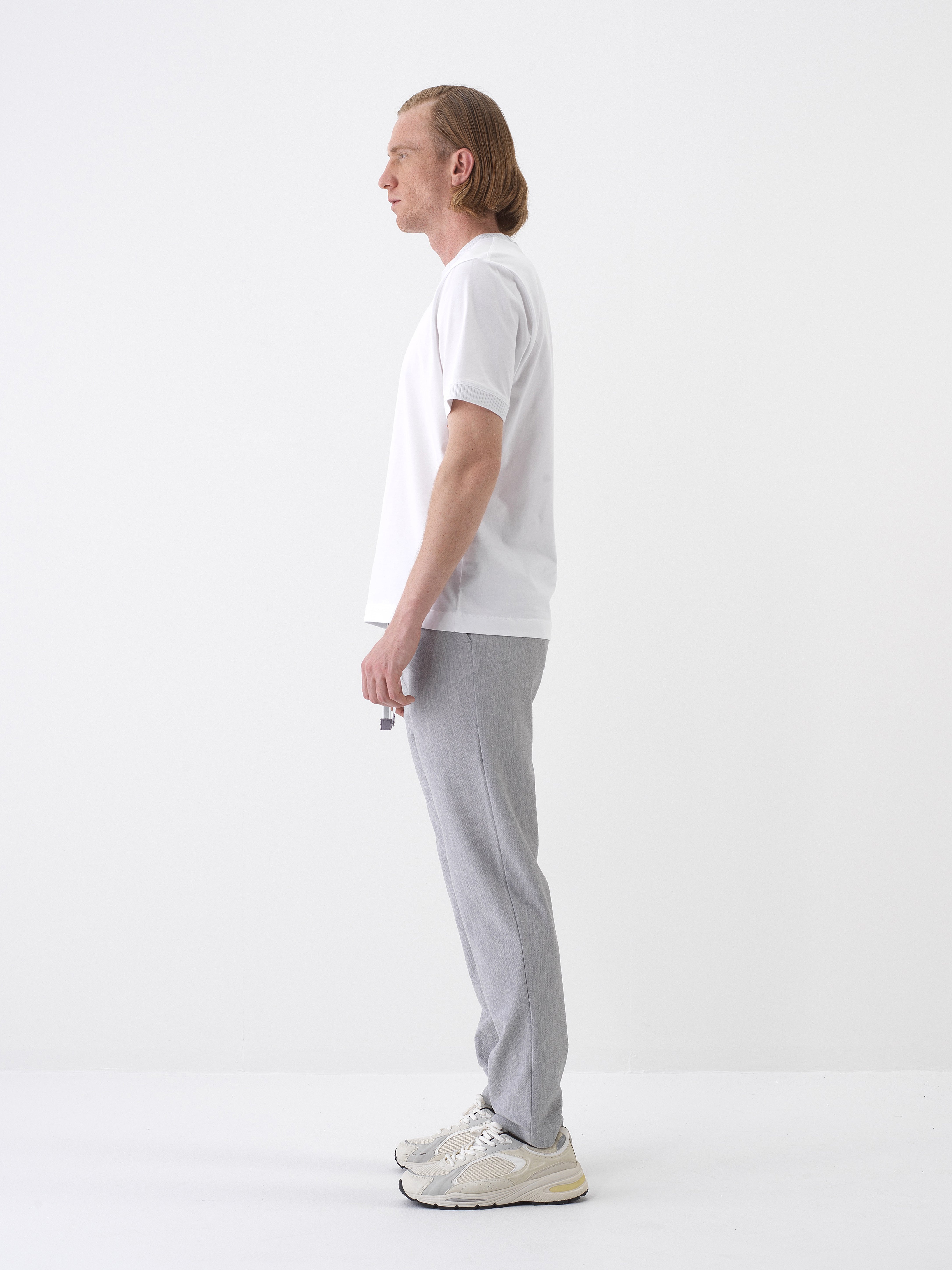 Xint Sport Chic Grey Pant With Elastic Waist