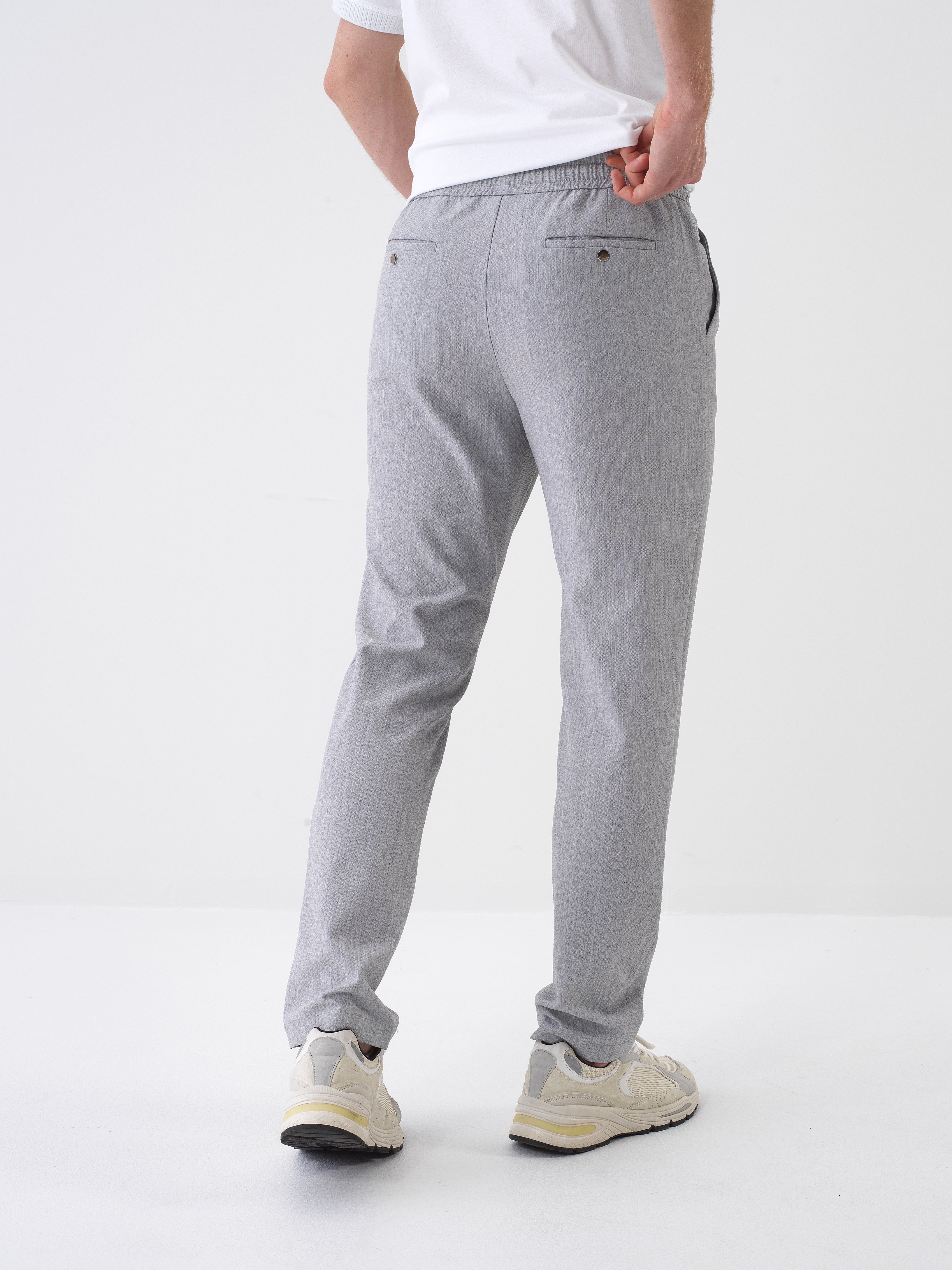 Xint Sport Chic Grey Pant With Elastic Waist