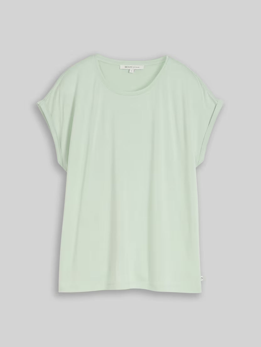 Tom Tailor Mint Plain Loose-Fit T-Shirt