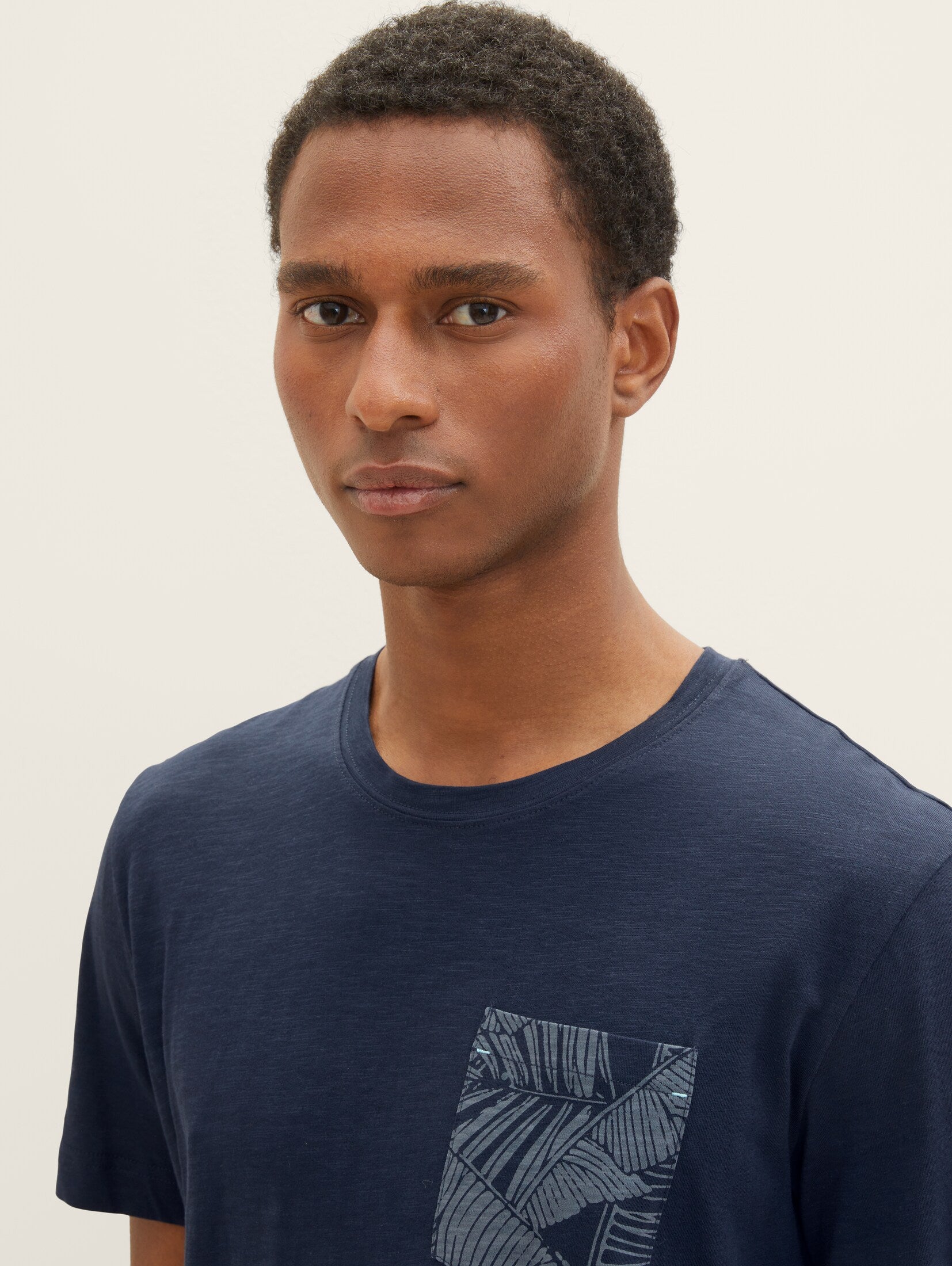 Tom Tailor Navy T-shirt With Chest Designed Pocket