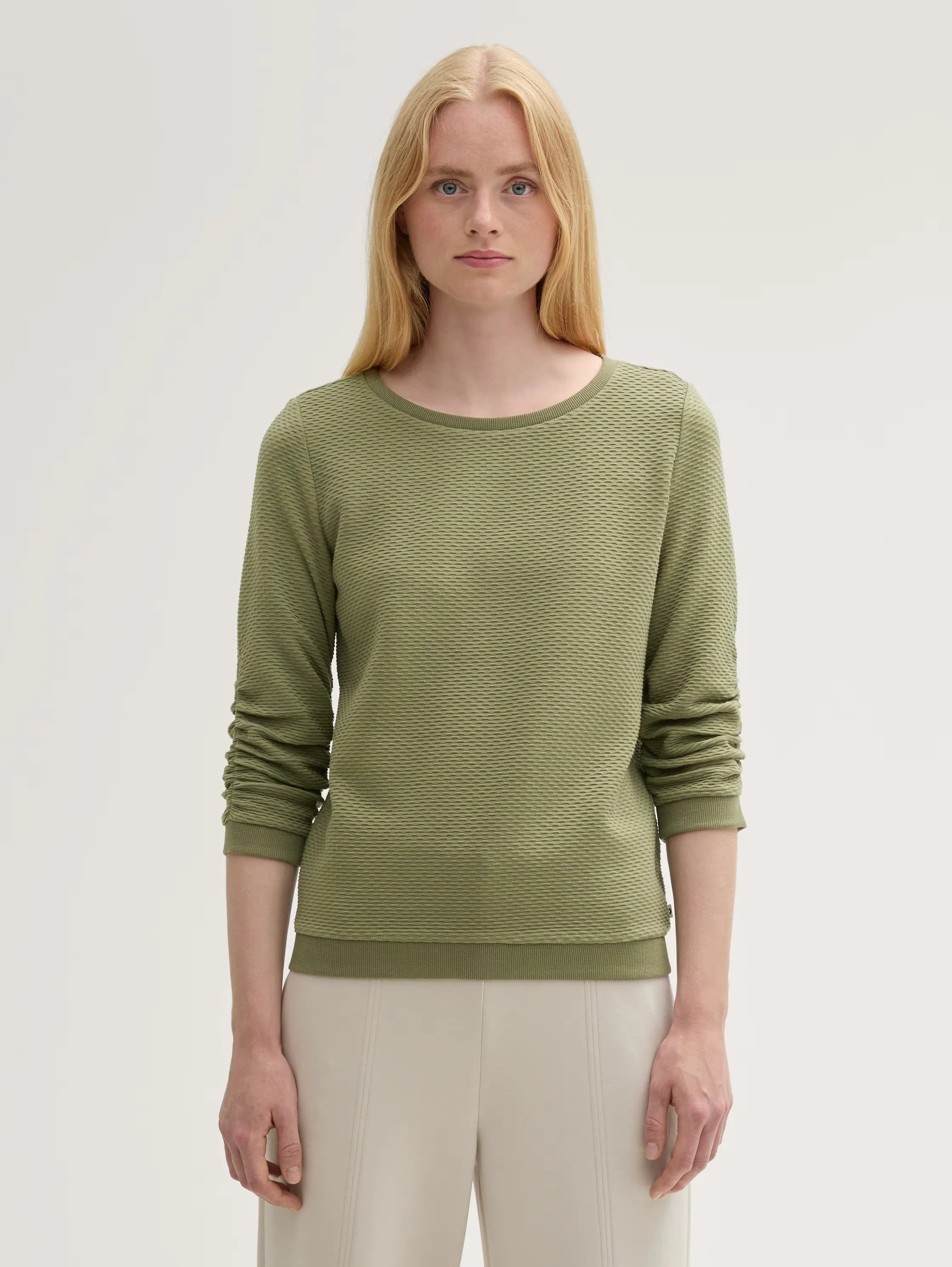 Tom Tailor Green Textured Sweater