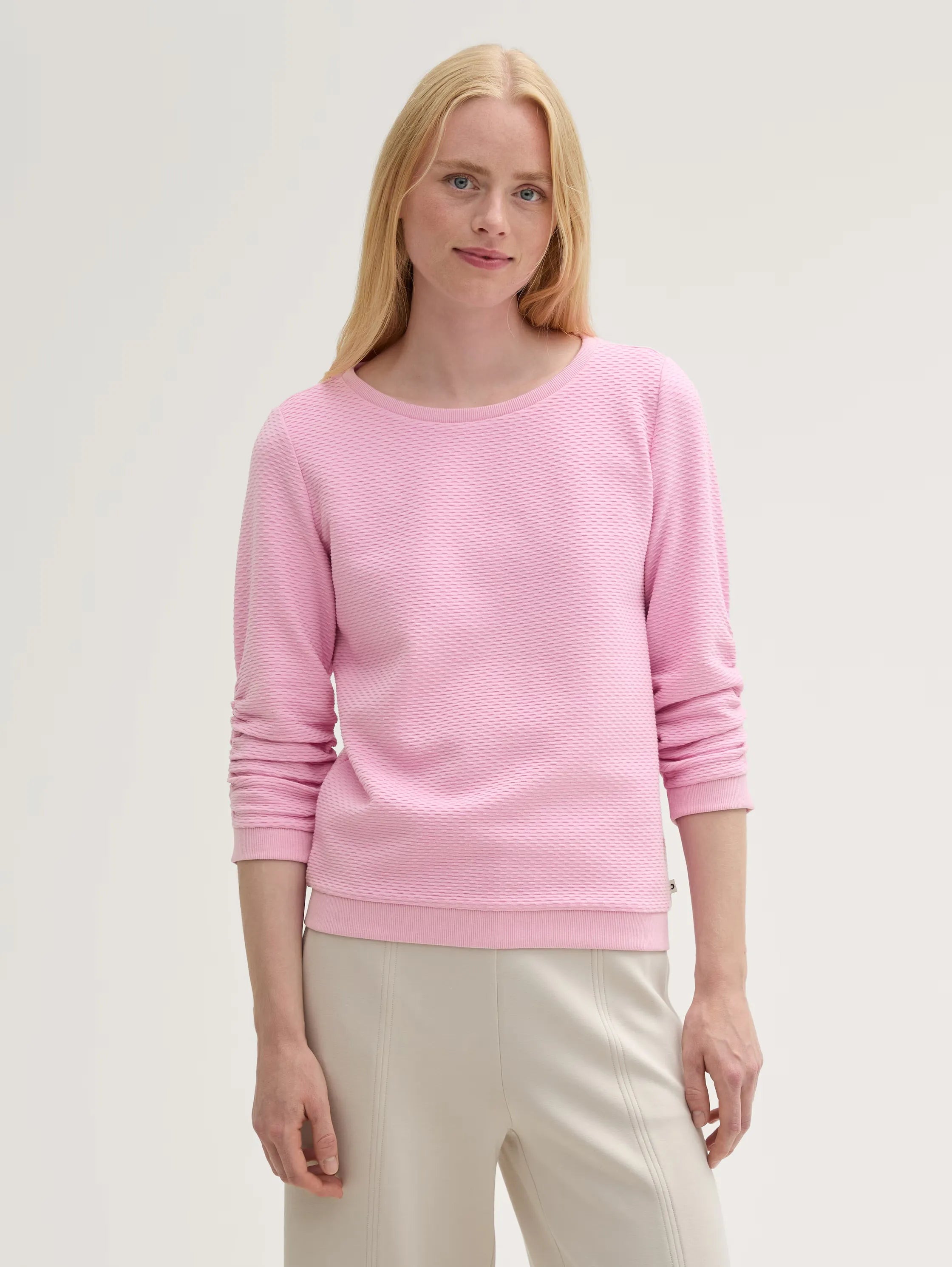 Tom Tailor Pink Textured Sweater