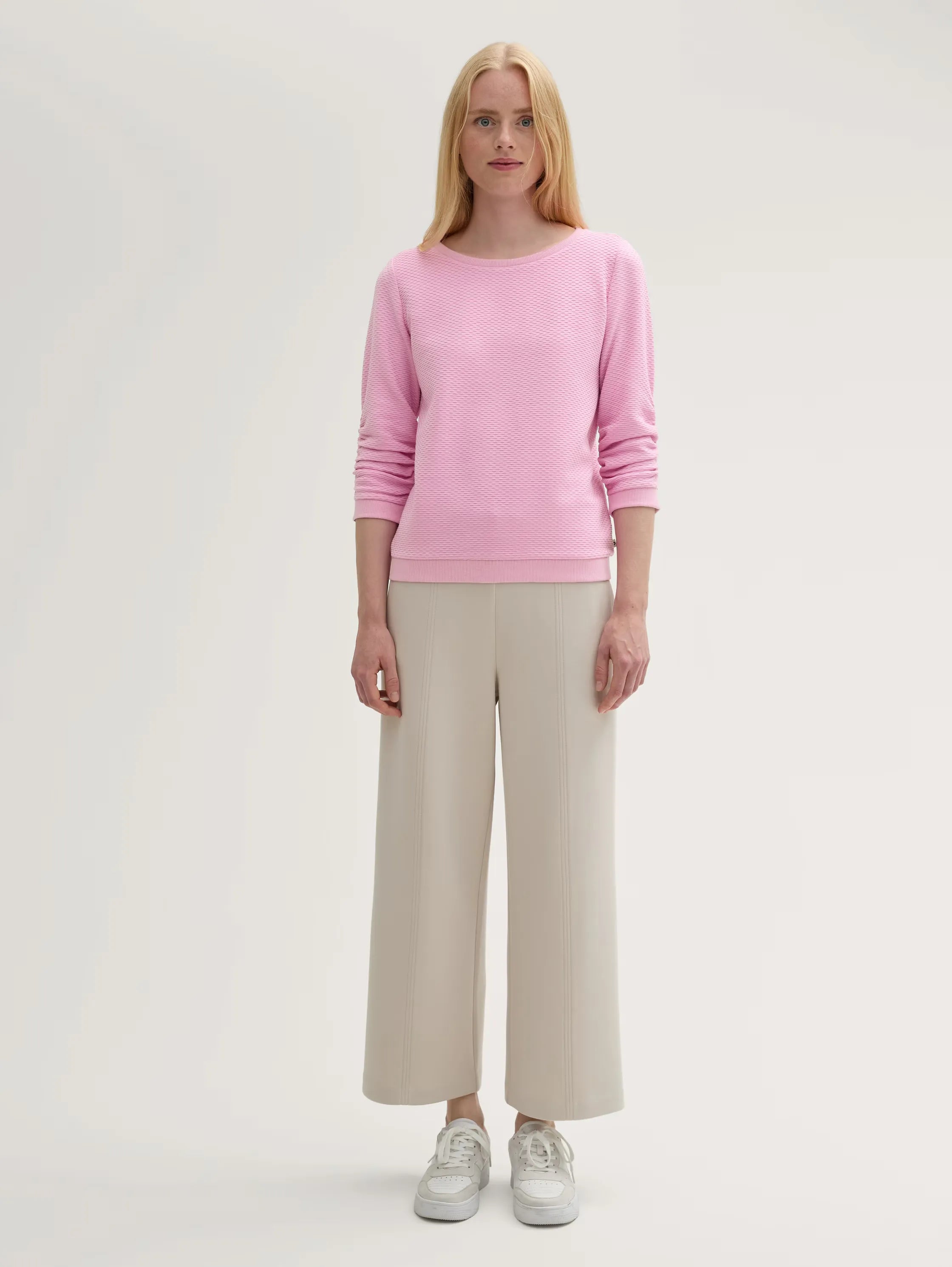 Tom Tailor Pink Textured Sweater