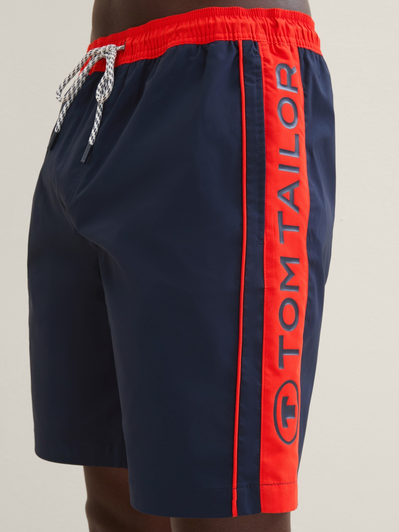 Tom Tailor Navy Swimming Short With Sides Color Design