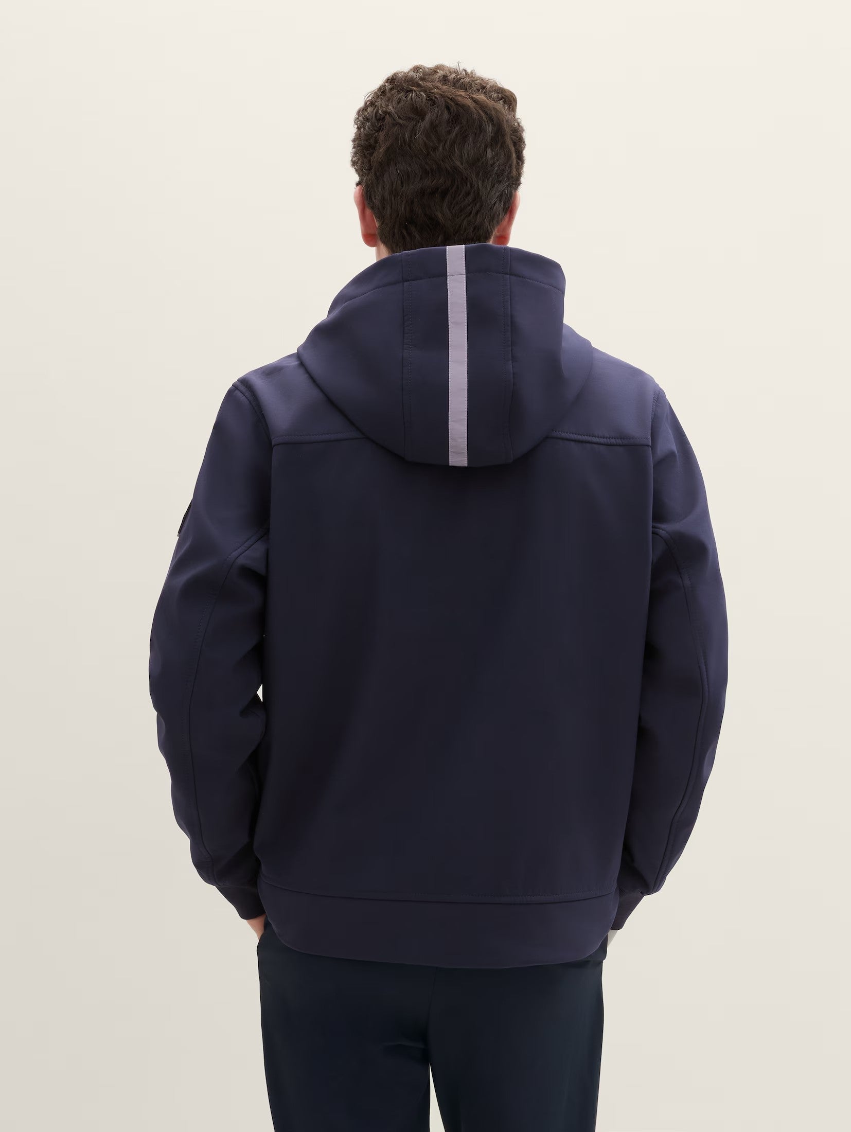 Soft Shell Sky Captain Blue jacket With A Hood