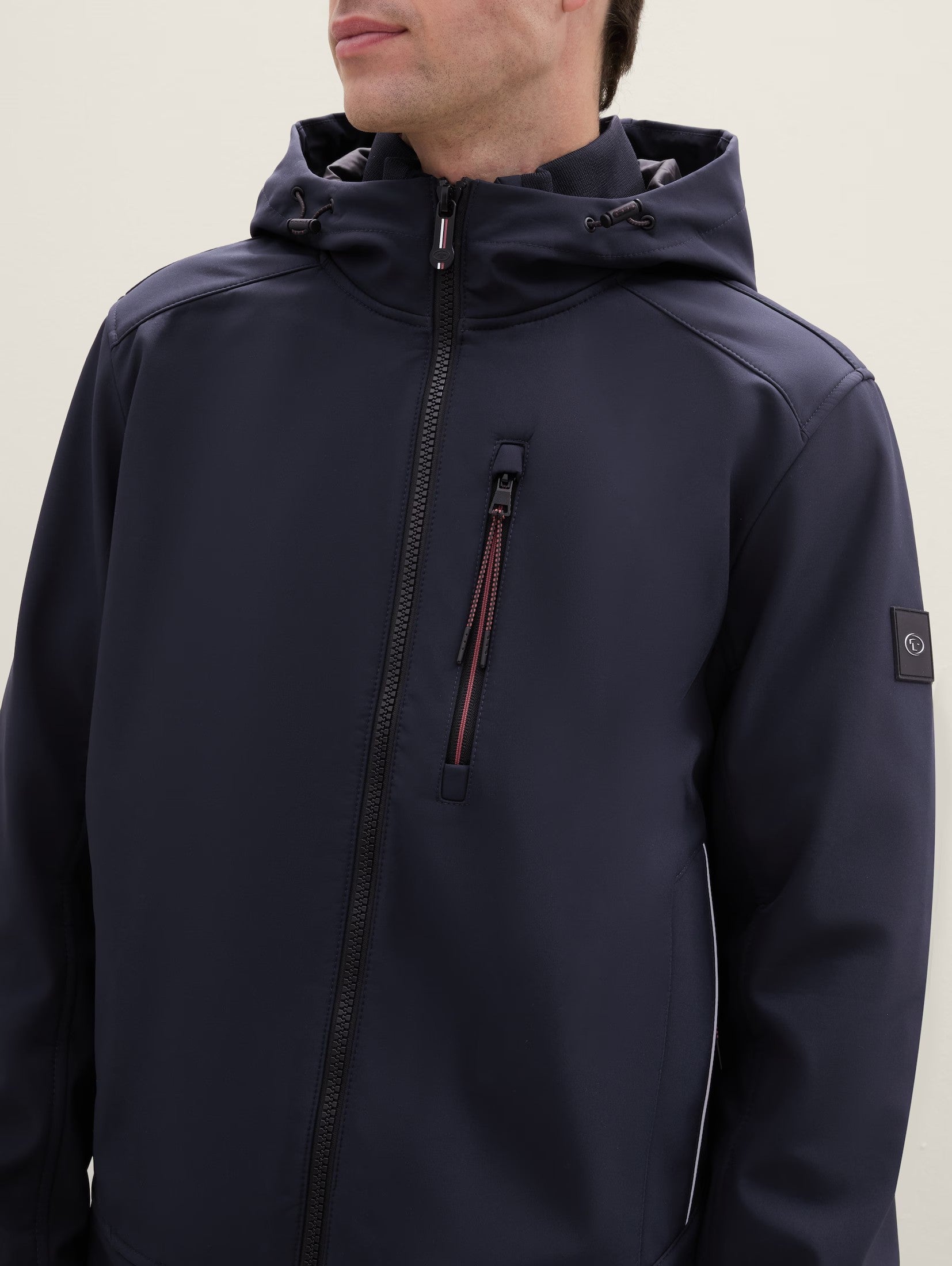 Soft Shell Sky Captain Blue jacket With A Hood