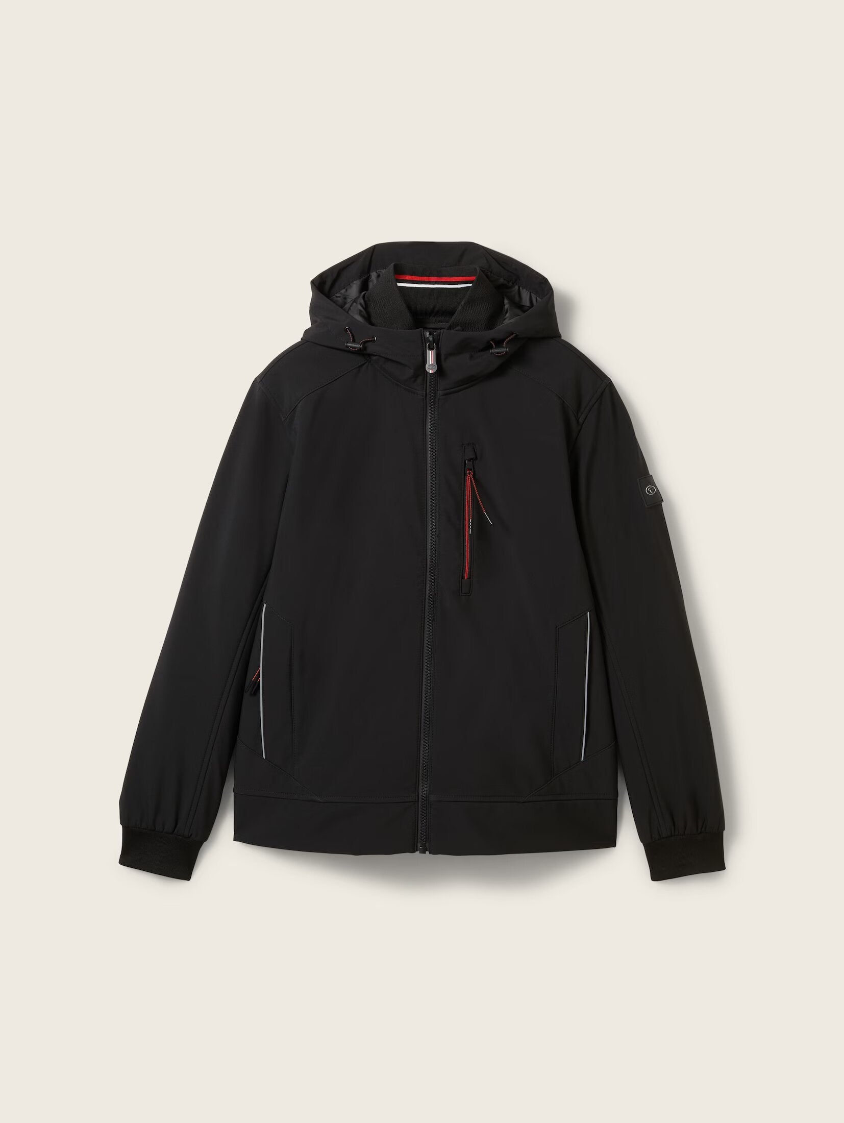 Soft Shell Black jacket With A Hood