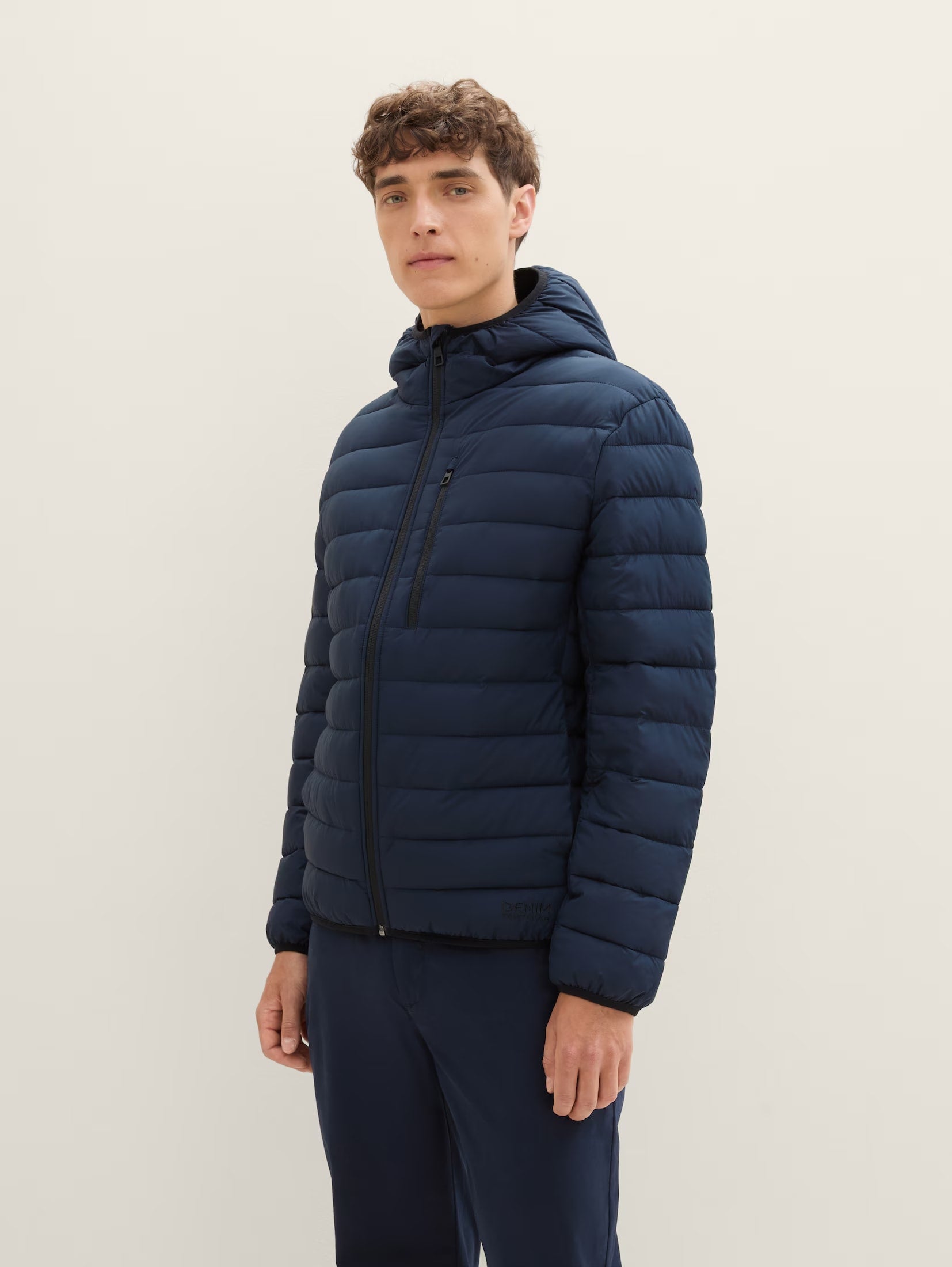 Tom Tailor Thin Navy Jacket With Hood