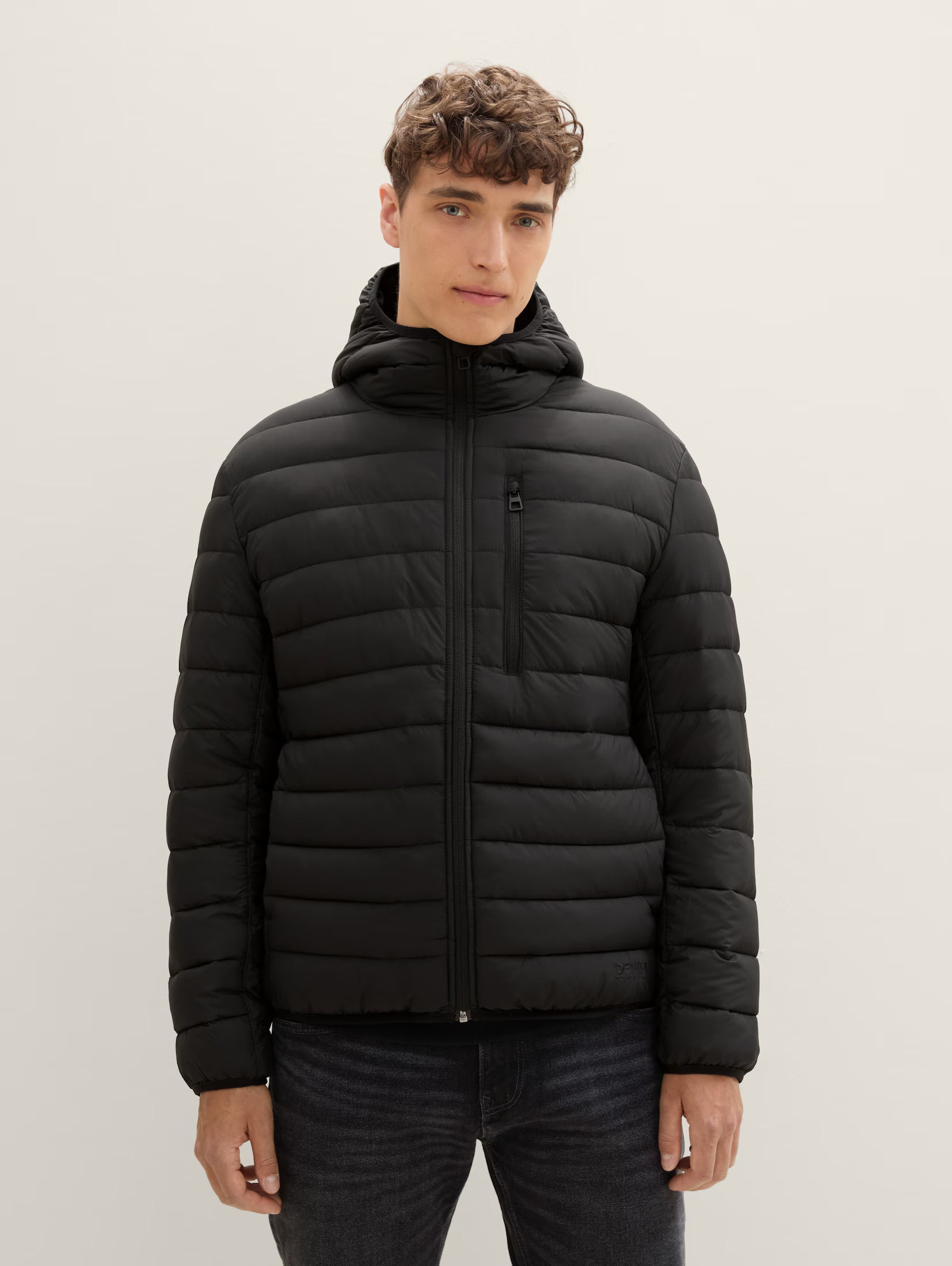 Tom Tailor Thin Black Jacket With Hood