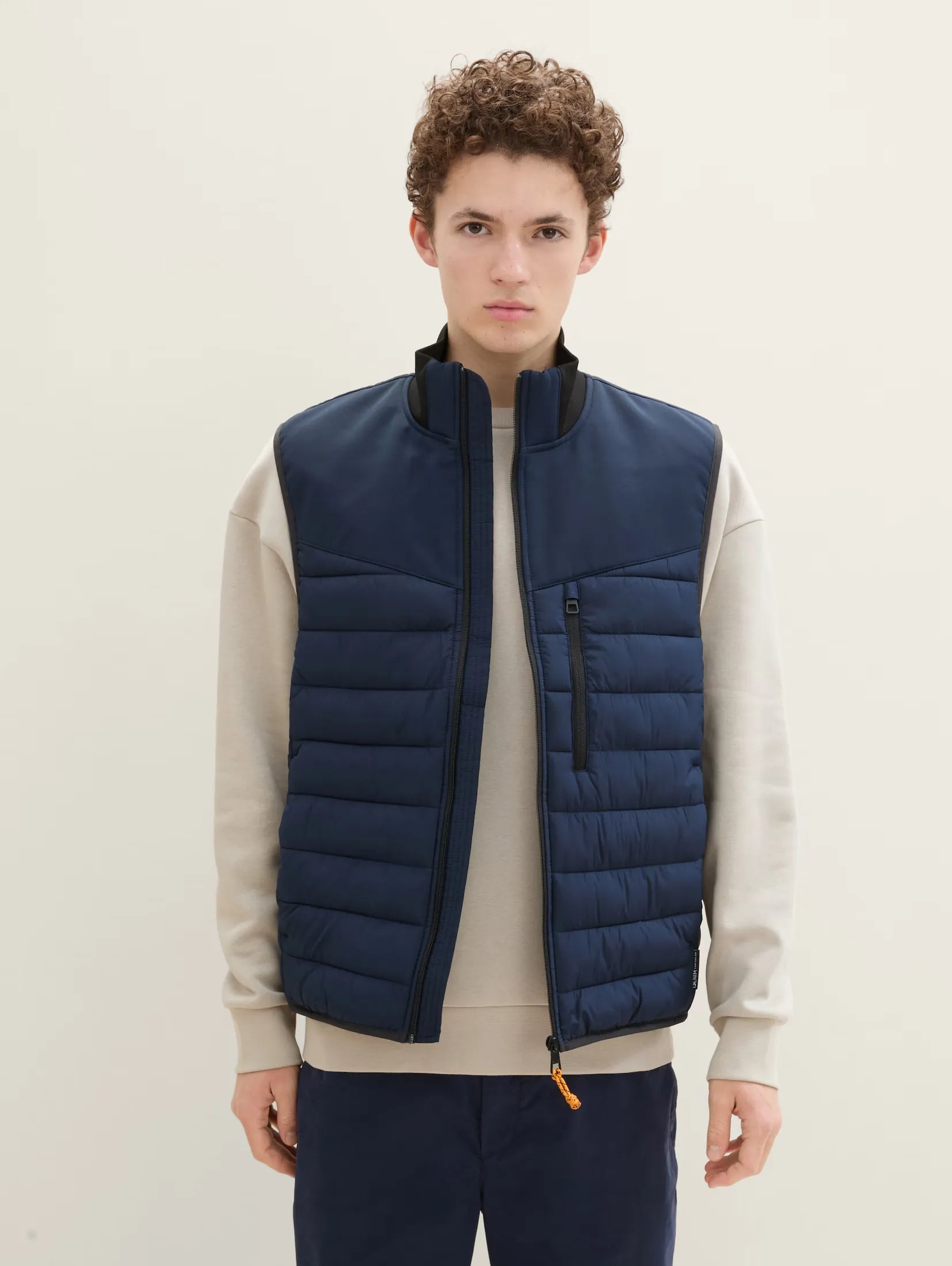 Tom Tailor Hybrid Navy Blue Vest